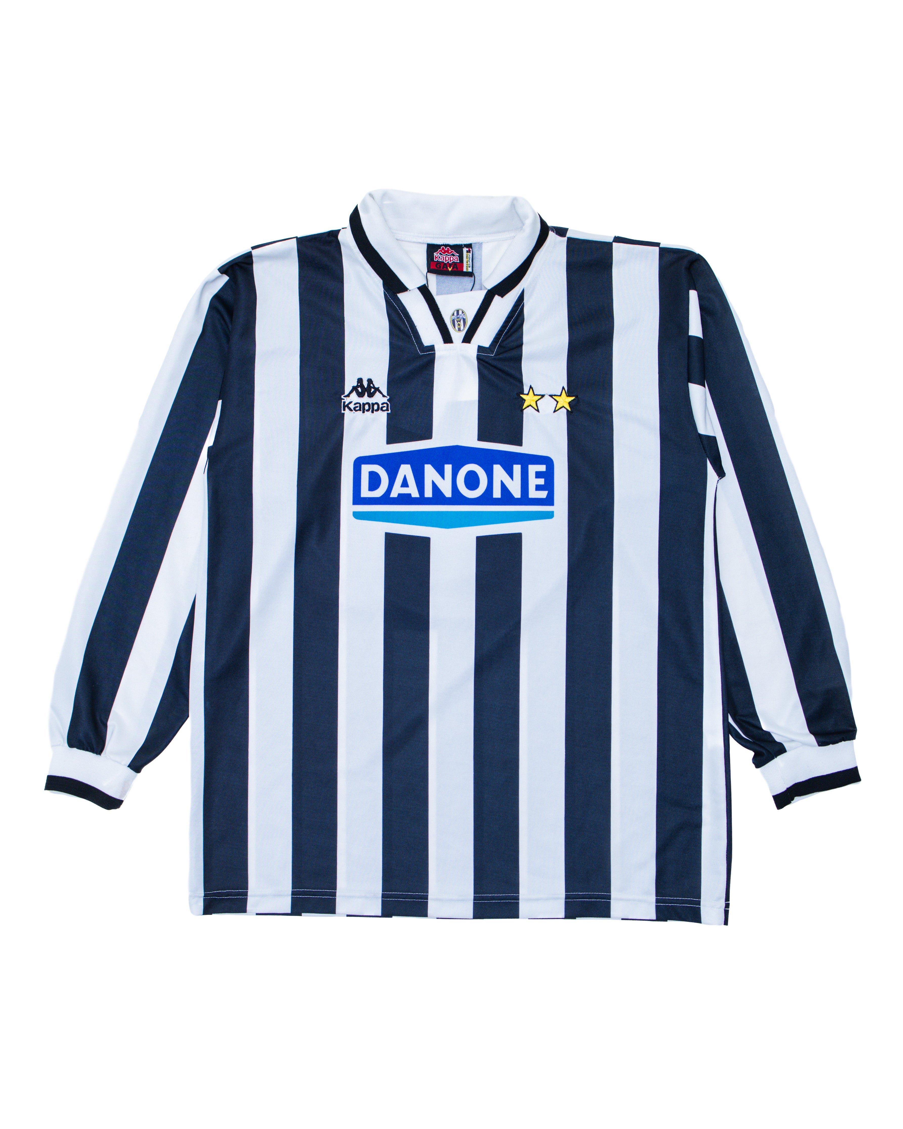 Juventus FC ストライプシャツ DANONE 1990s Kappa Danone Juventus L/S Jersey – M-Star Studios