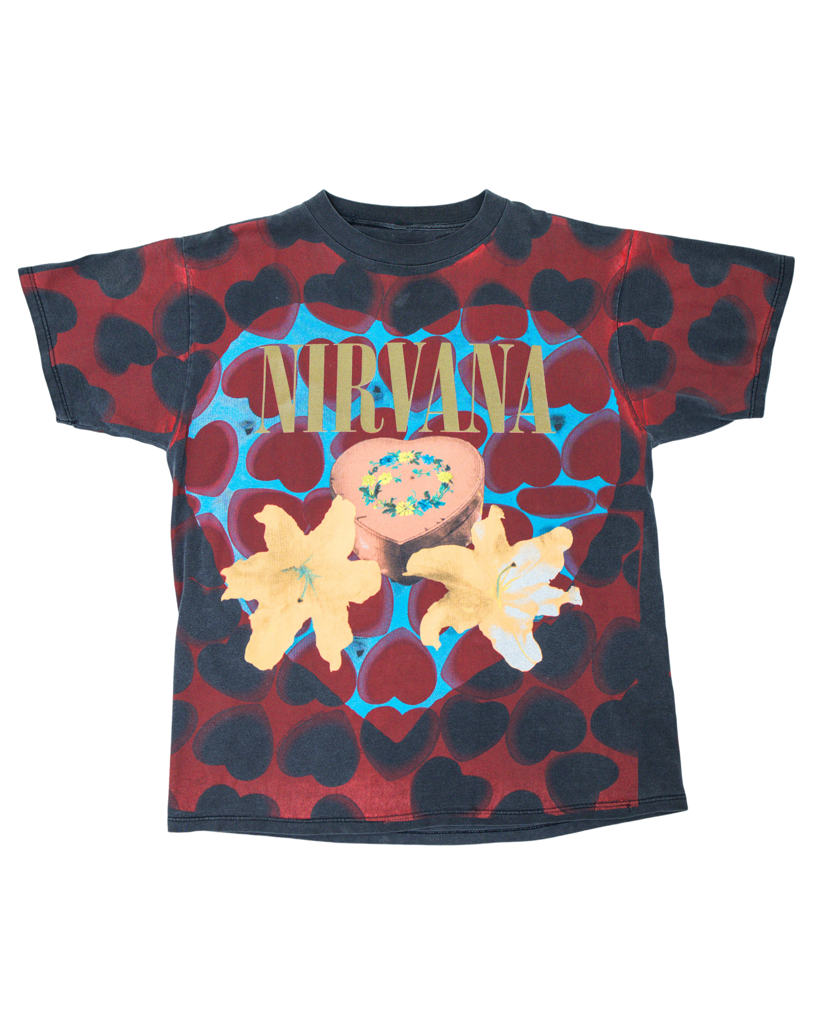 1993 Nirvana “Heart-Shaped Box” All Over Print Tee
