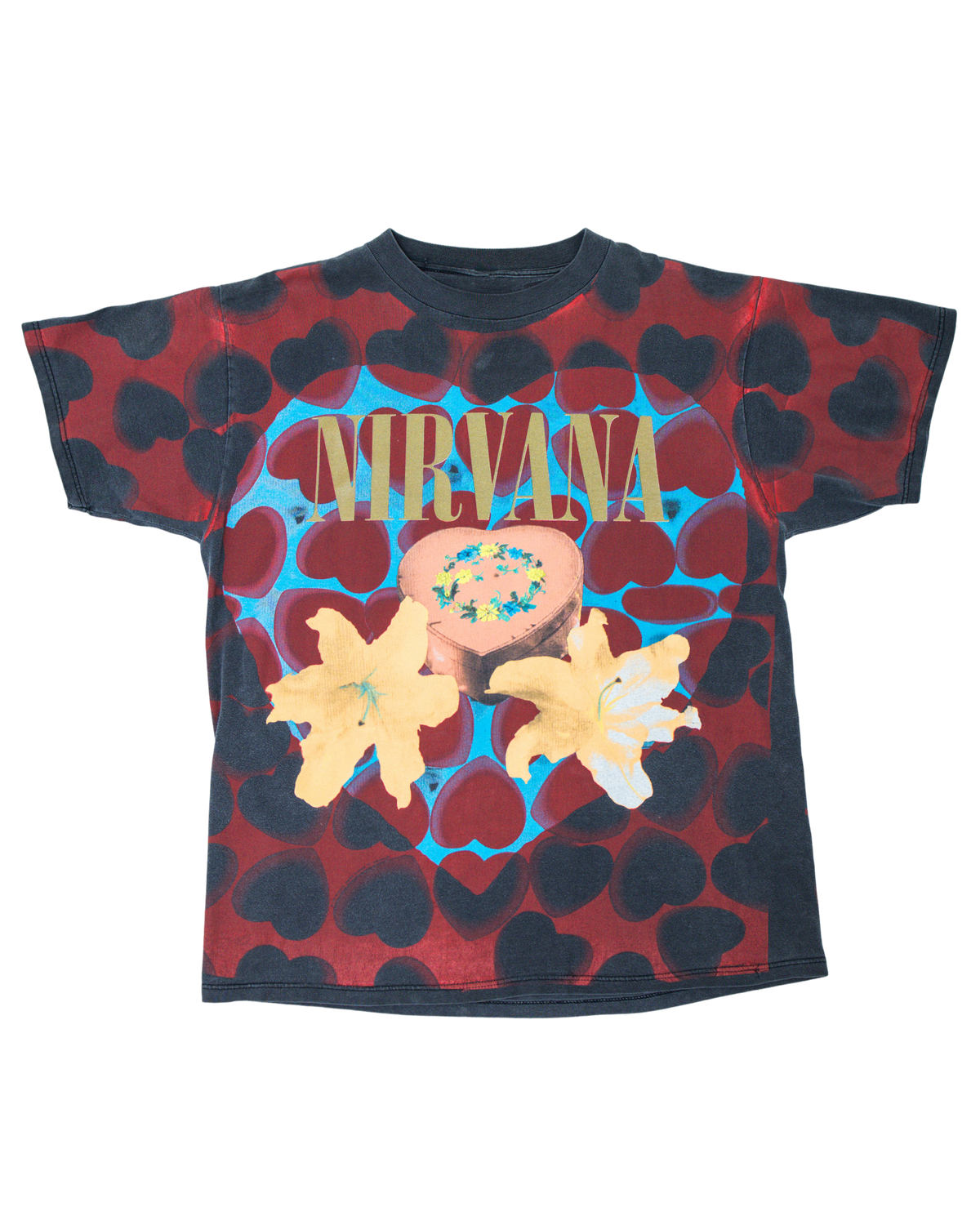1993 Nirvana “Heart-Shaped Box” All Over Print Tee