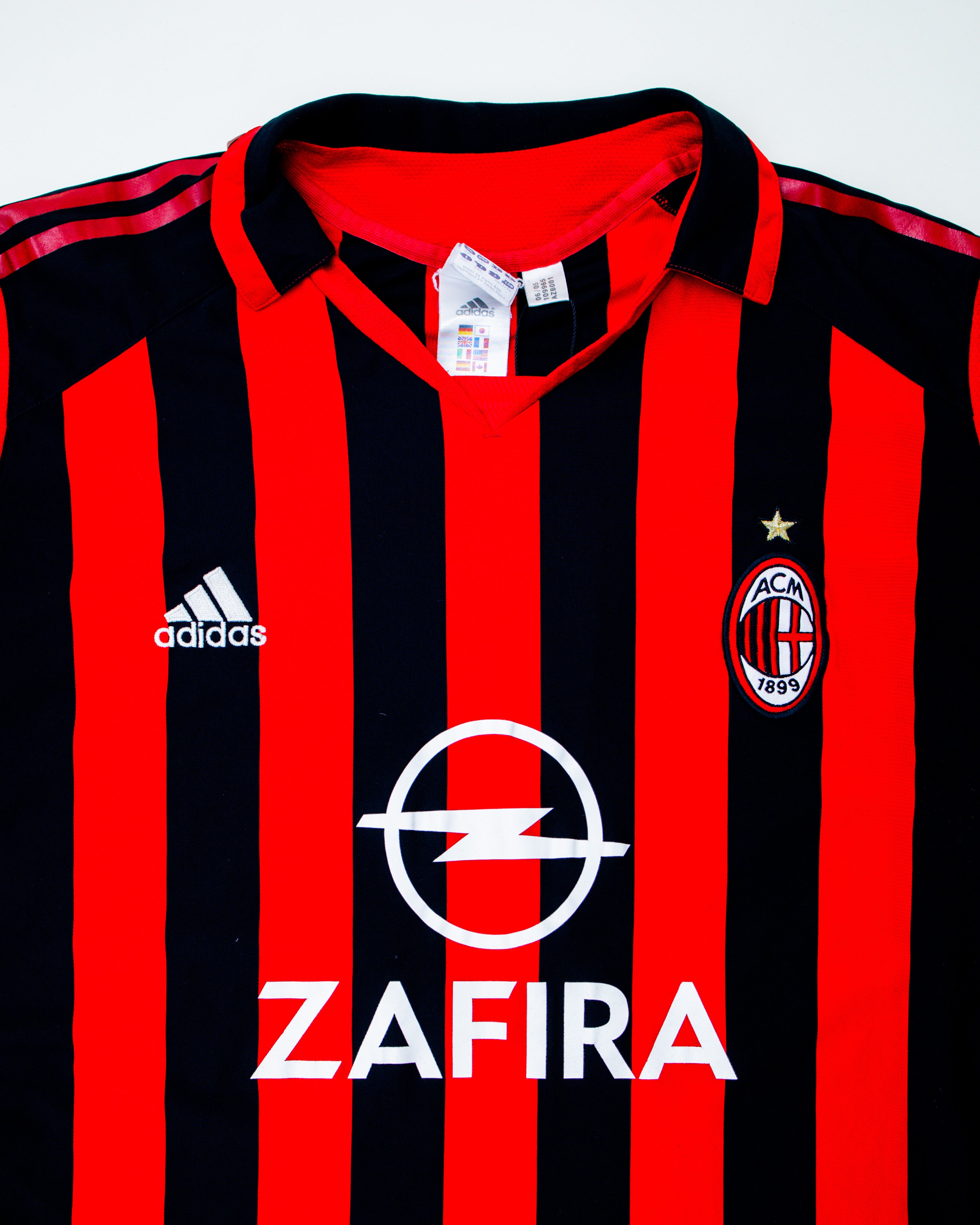 2005-2006 Adidas AC Milan Zafira Jersey #2 – M-Star Studios