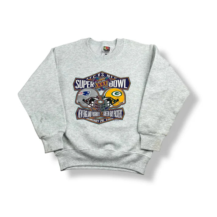 Super Bowl XXXI New England Patriots vs. Green Bay Packers Crewneck