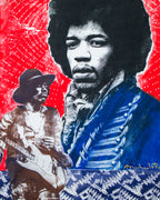 Michael Rios Print Jimi Hendrix AOP T (Autographed)