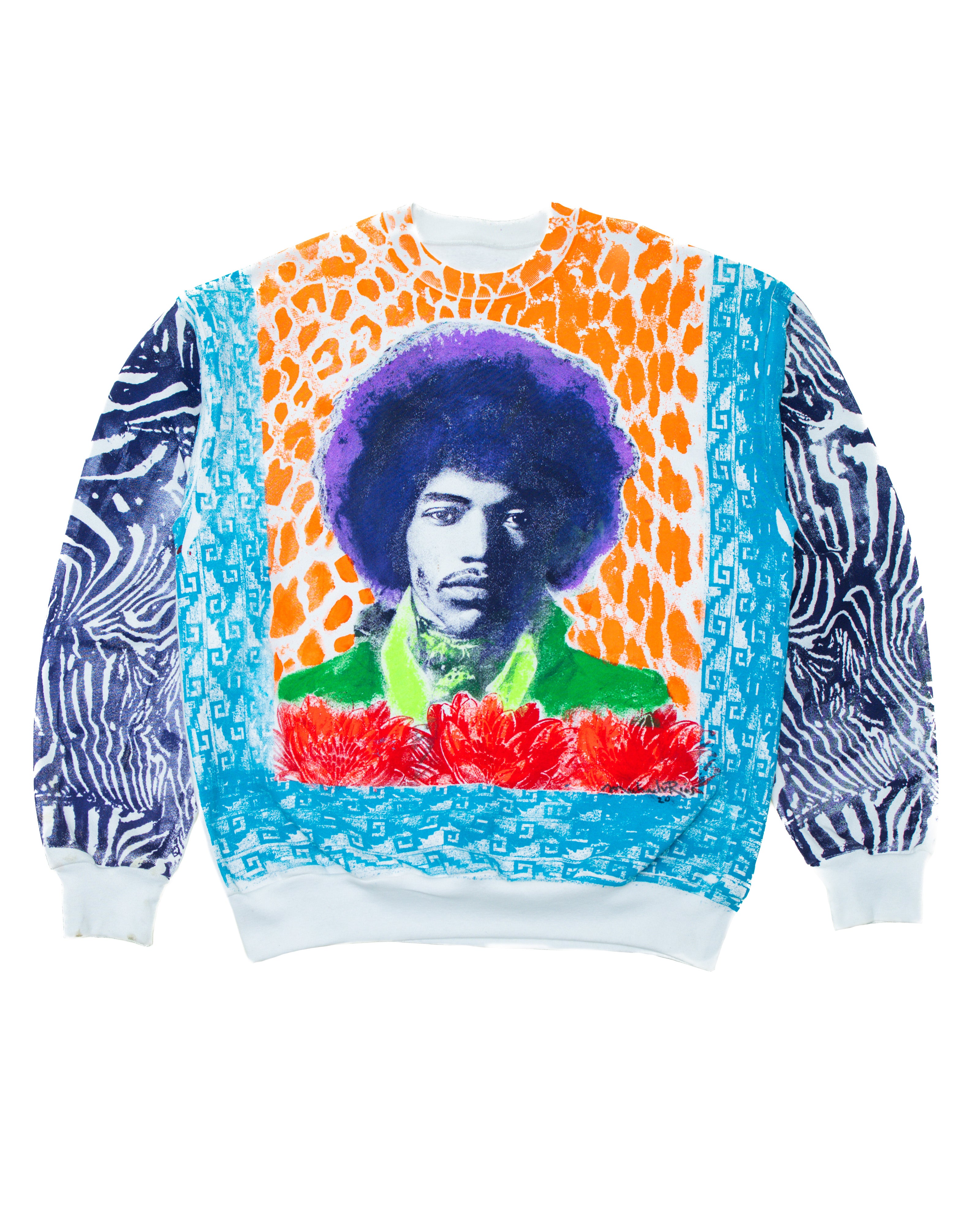 Michael Rios Jimi Hendrix Big Print Crewneck (Autographed)