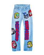 M@RKET x Guns 'N Roses Levi's Patch Denim Pants