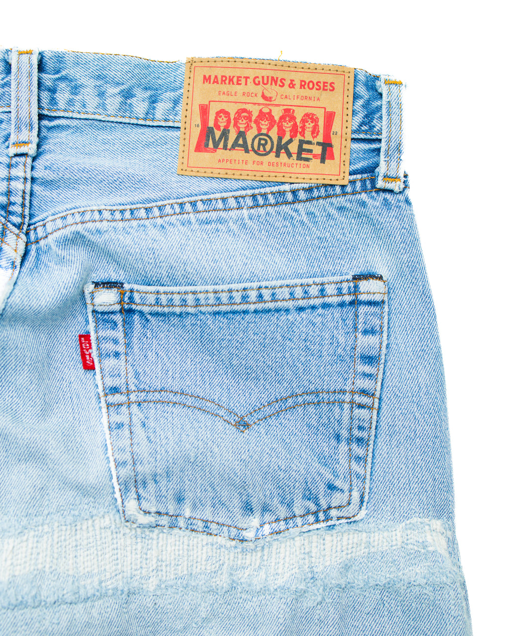 M@RKET x Guns 'N Roses Levi's Patch Denim Pants