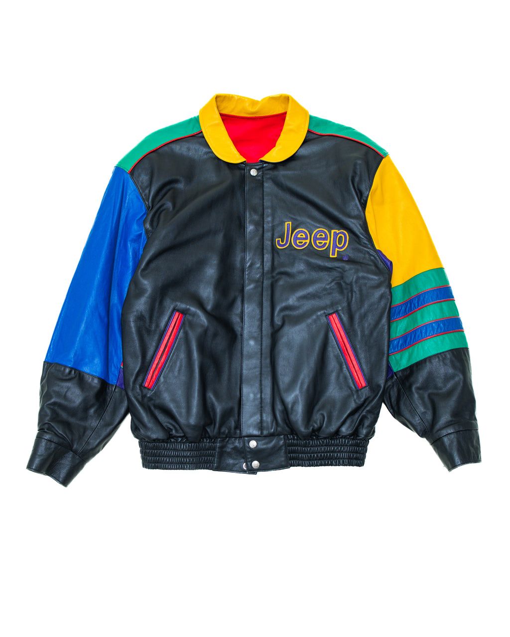 1990s Jeff Hamilton Jeep Reversible Leather Jacket