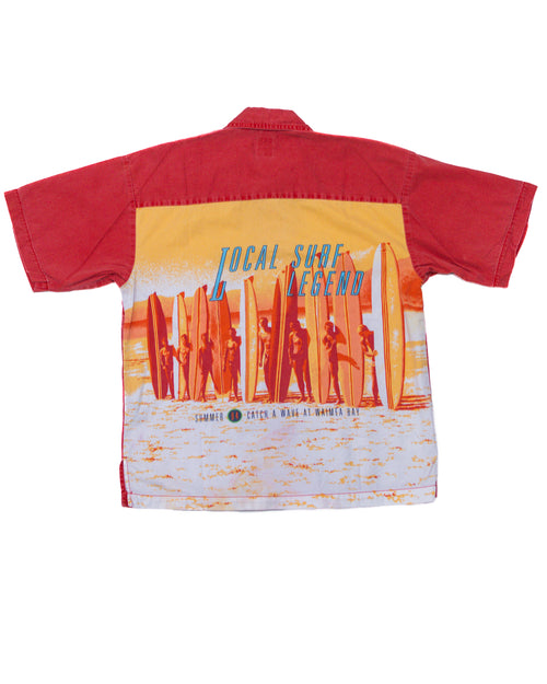 GAP BLUE LABEL HEAVYWEIGHT BOXY SHIRT LOCAL SURF LEGEND 1994 WAIMEA BAY BUTTON-DOWN