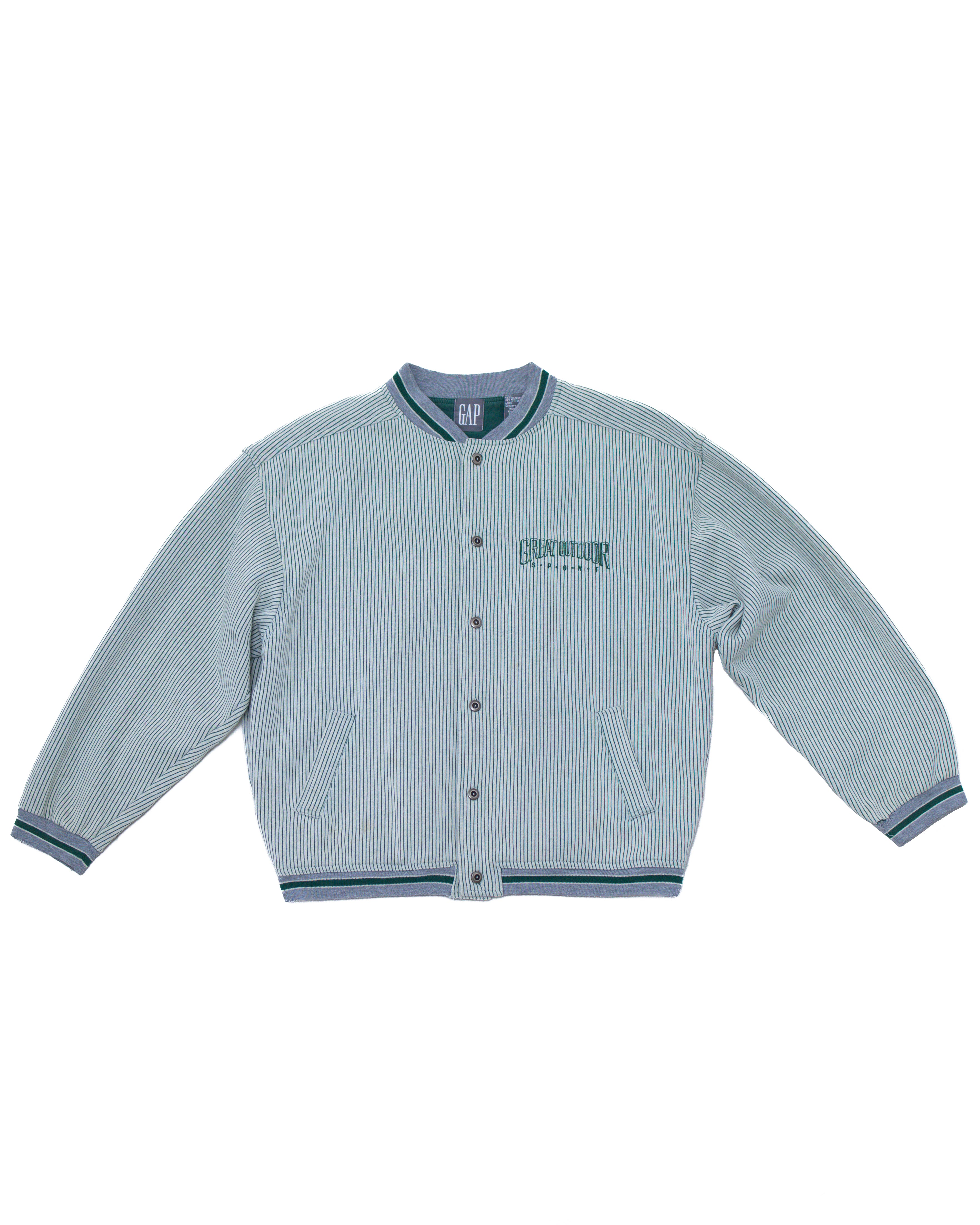 GAP GREAT OUTDOOR SPORT PINSTRIPE VARSITY