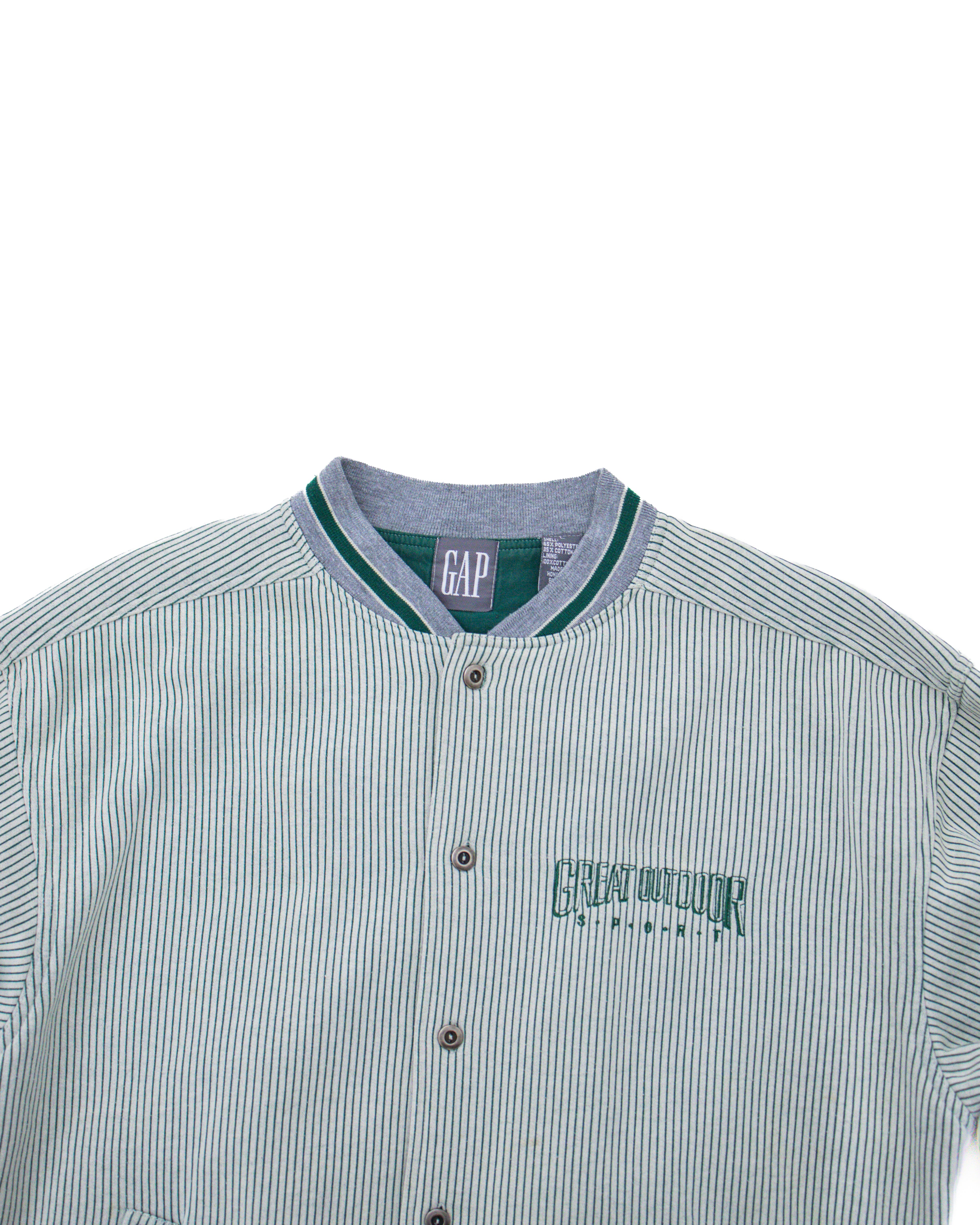 GAP GREAT OUTDOOR SPORT PINSTRIPE VARSITY