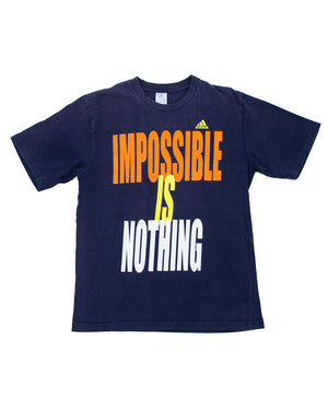 ADIDAS 'IMPOSSIBLE IS NOTHING' NAVY PERFORMANCE TEE