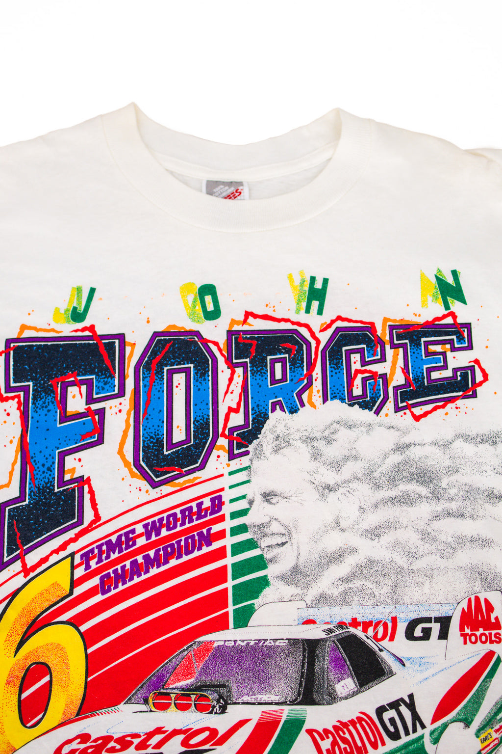 JERZEES JOHN FORCE 6- TIME CHAMPION TEE