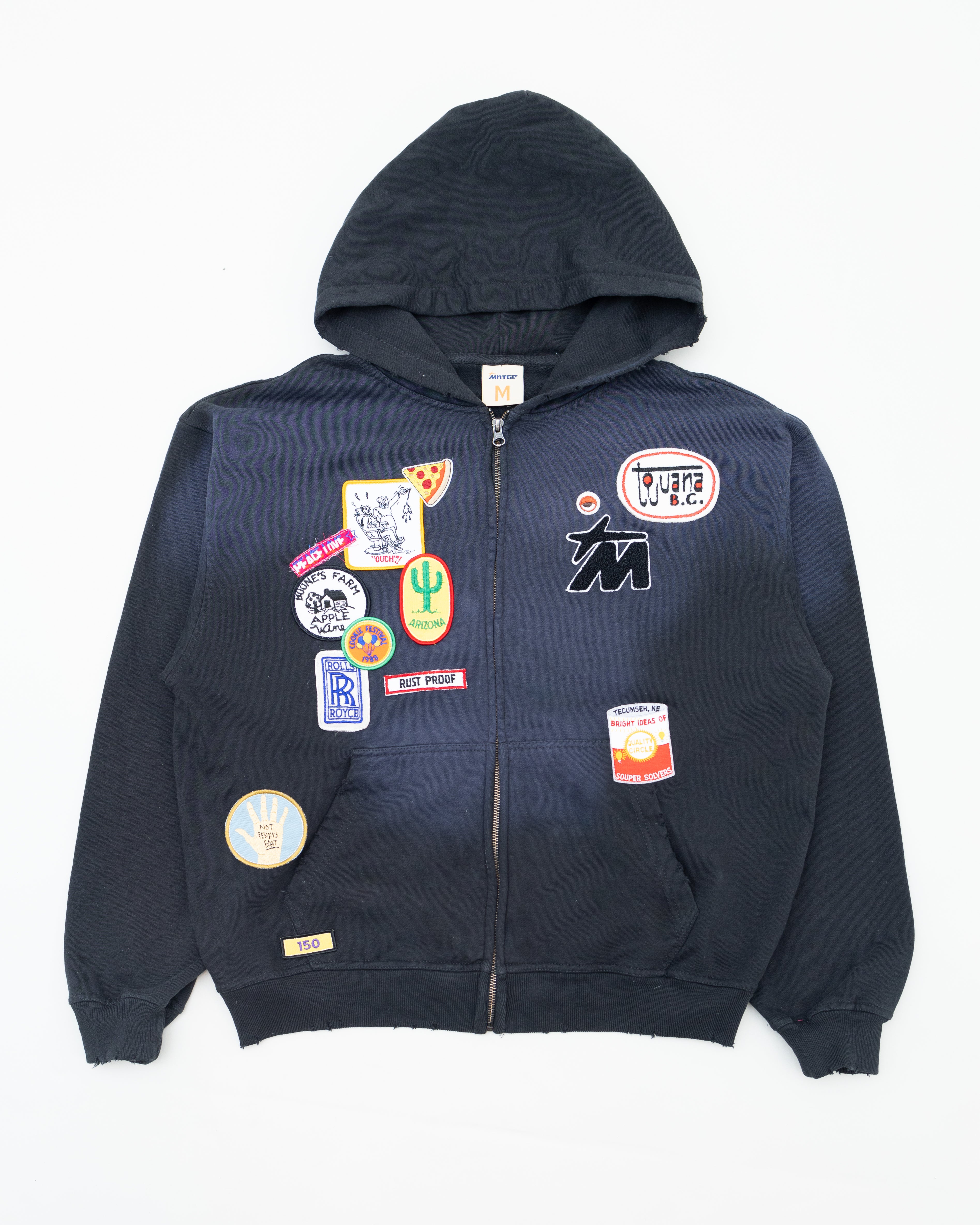 Faded Patchwork Hoodie