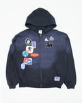Faded Patchwork Hoodie