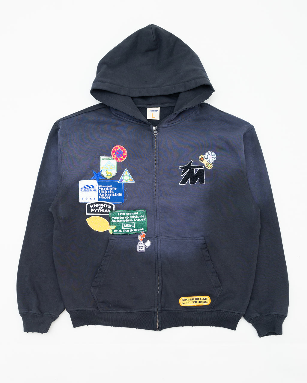 Faded Patchwork Hoodie
