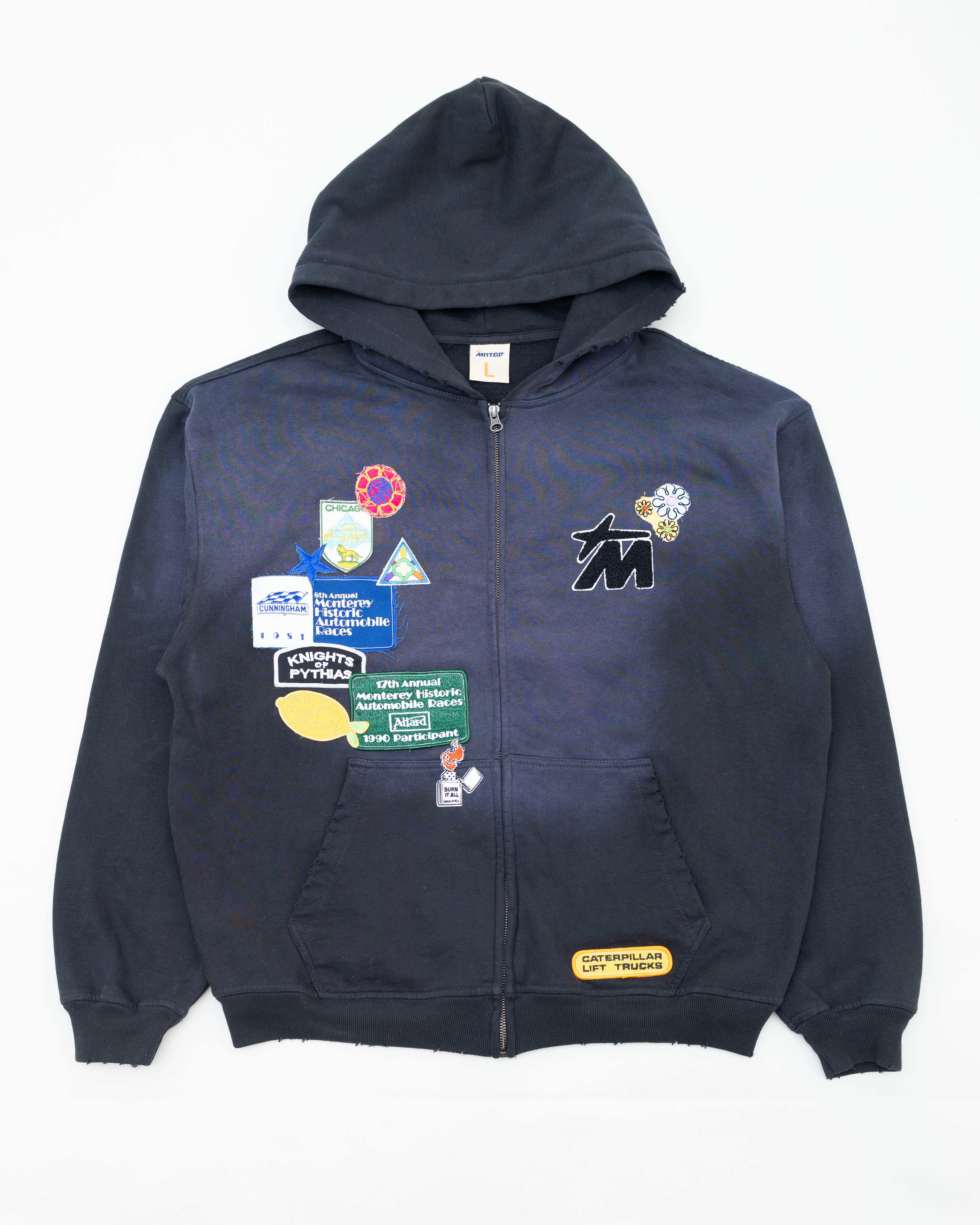 Faded Patchwork Hoodie