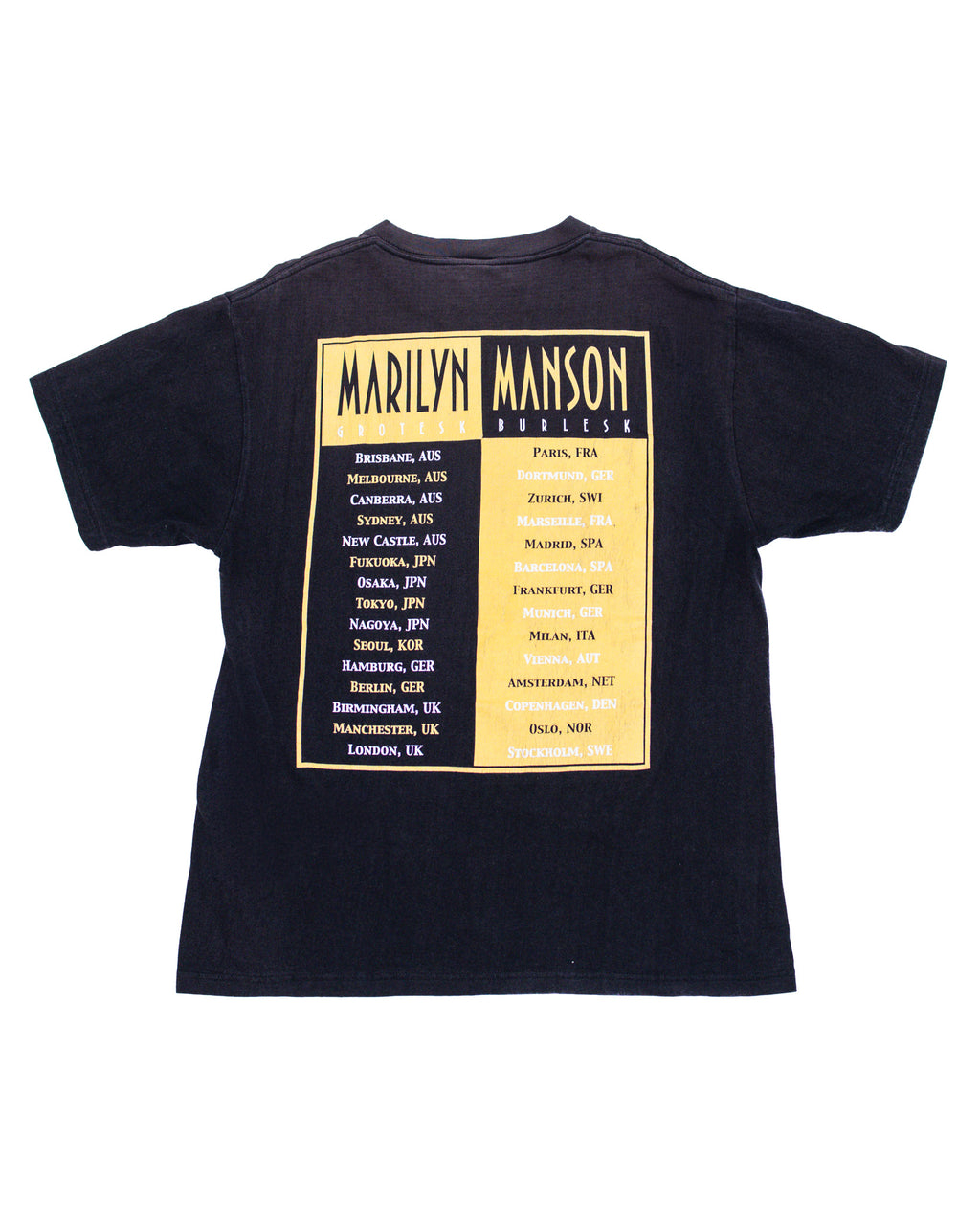 2003 SHOOT MARILYN MANSON GROTESK BURLESK TOUR TEE