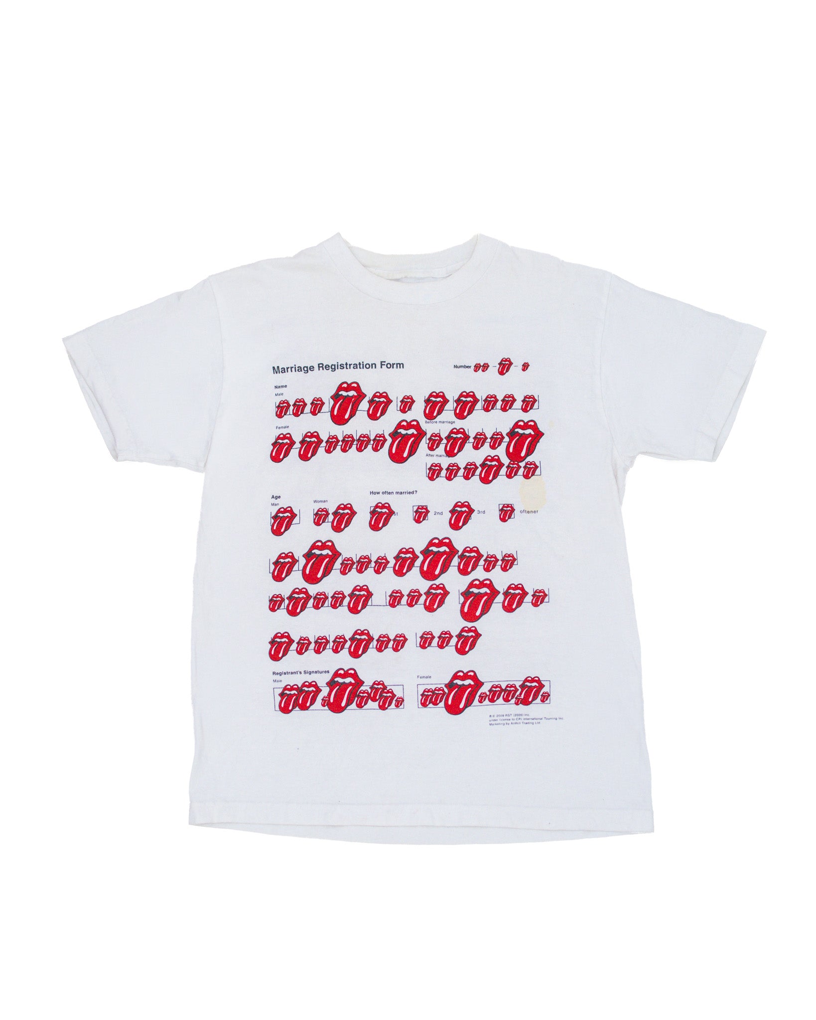 2009 THE ROLLING STONES 'MARRIAGE AND DIVORCE' GRAPHIC TEE