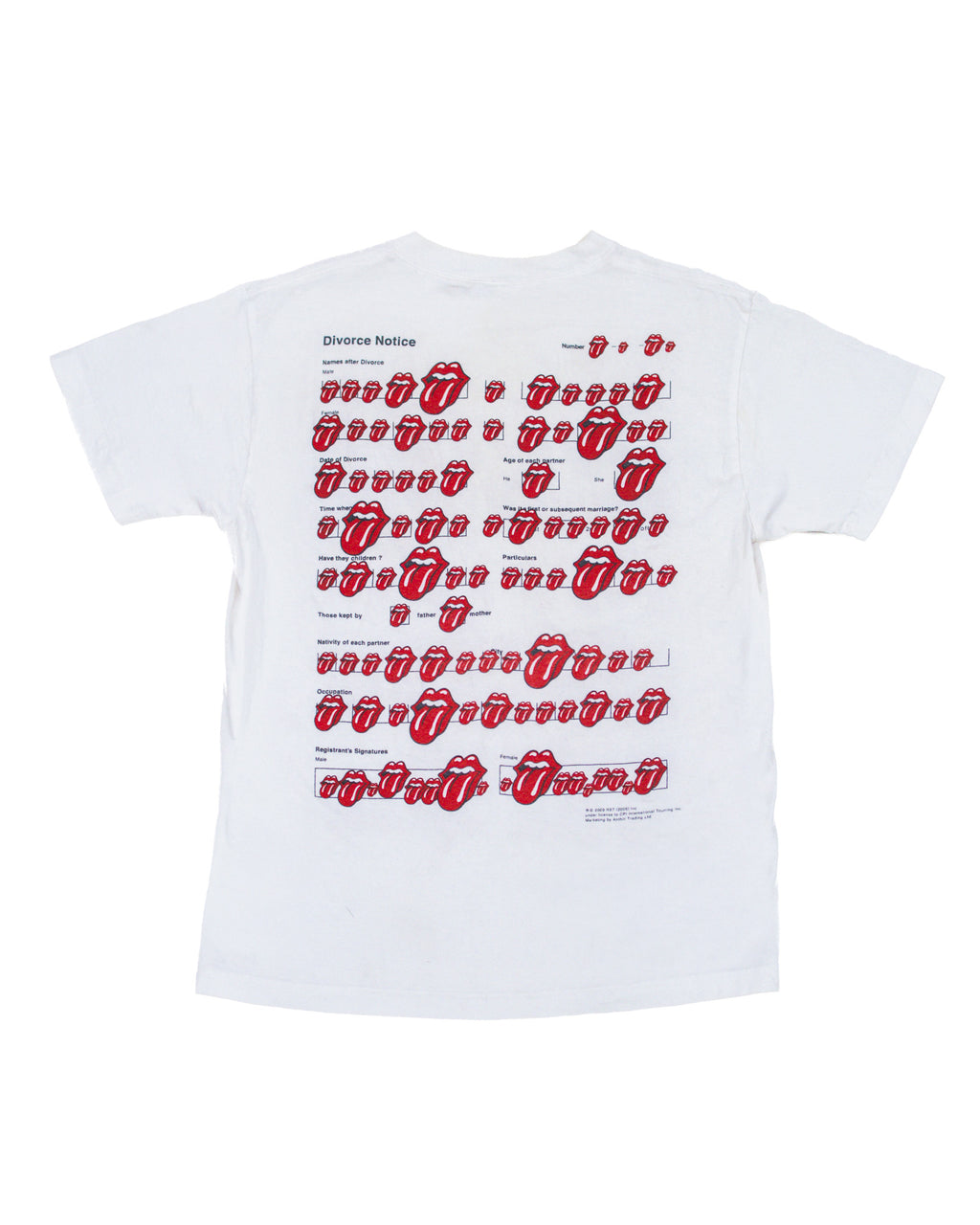 2009 THE ROLLING STONES 'MARRIAGE AND DIVORCE' GRAPHIC TEE
