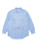 1960s Hickory Stripe 1/4 Zip Work Shirt