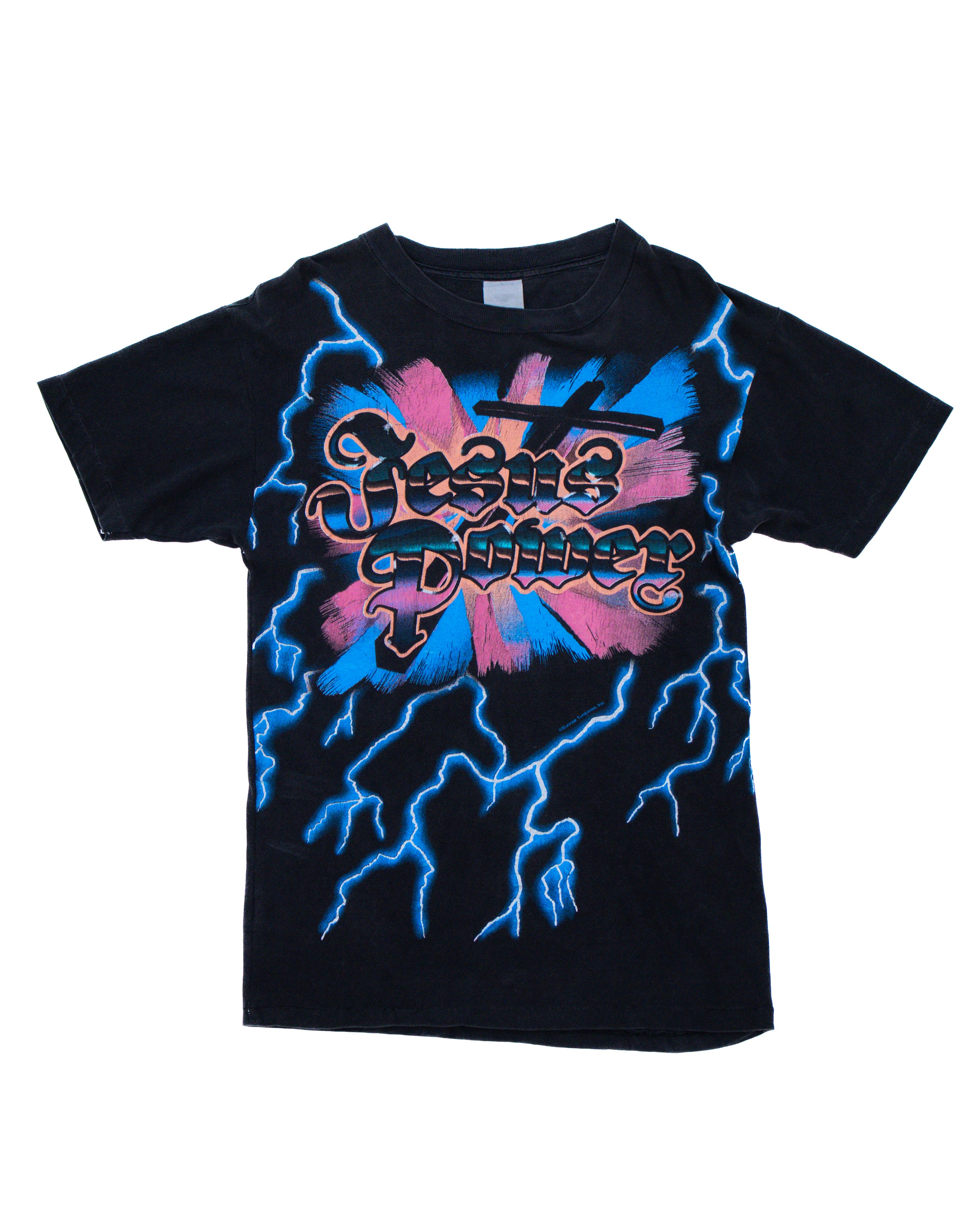 SUNRISE TURQUOISE 'JESUS POWER' ALL-OVER PRINT TEE
