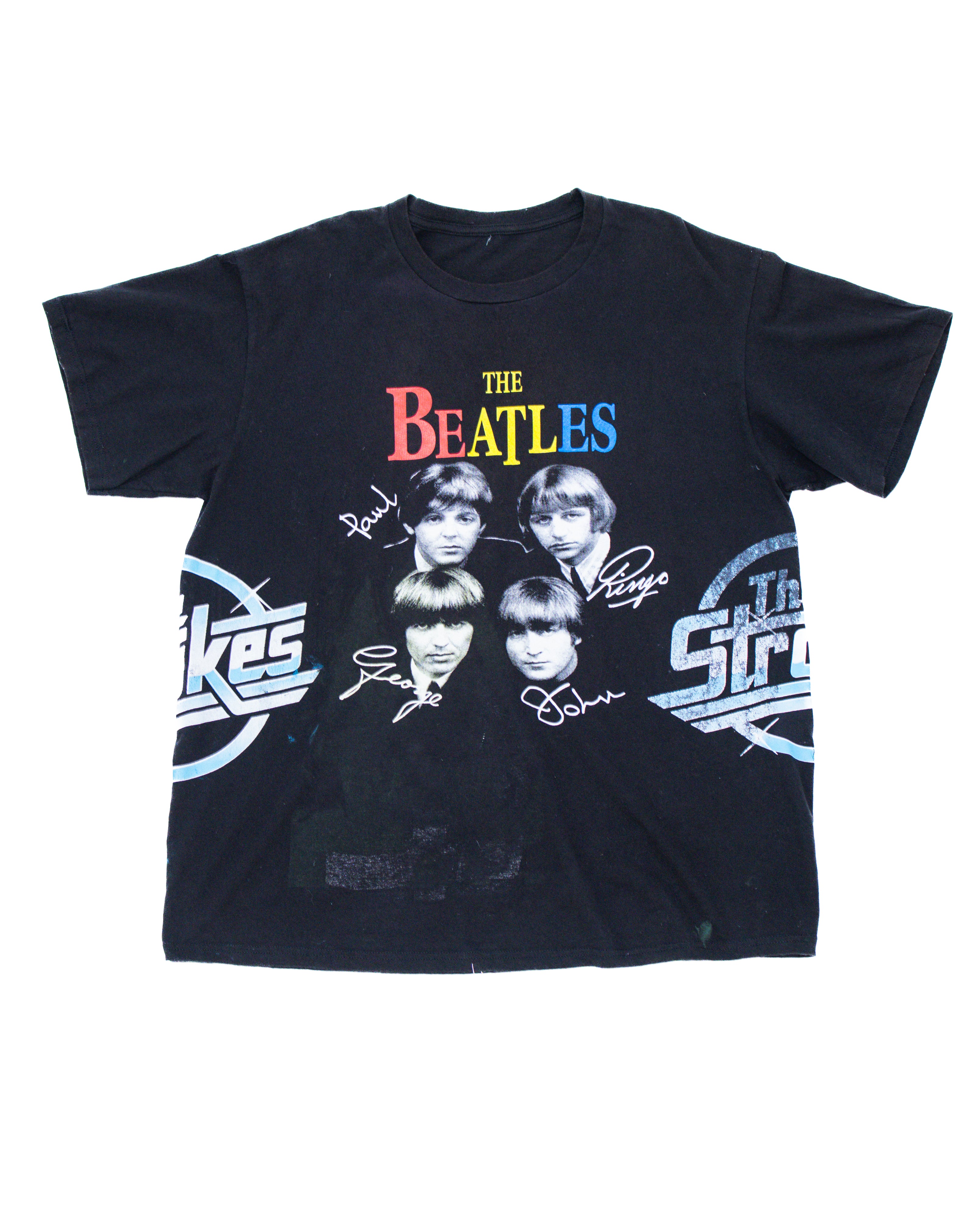 REVERSIBLE SCREEN PRINT TEST TEE FEAT... STROKES, THE BEATLES, KORN, MORRISSEY