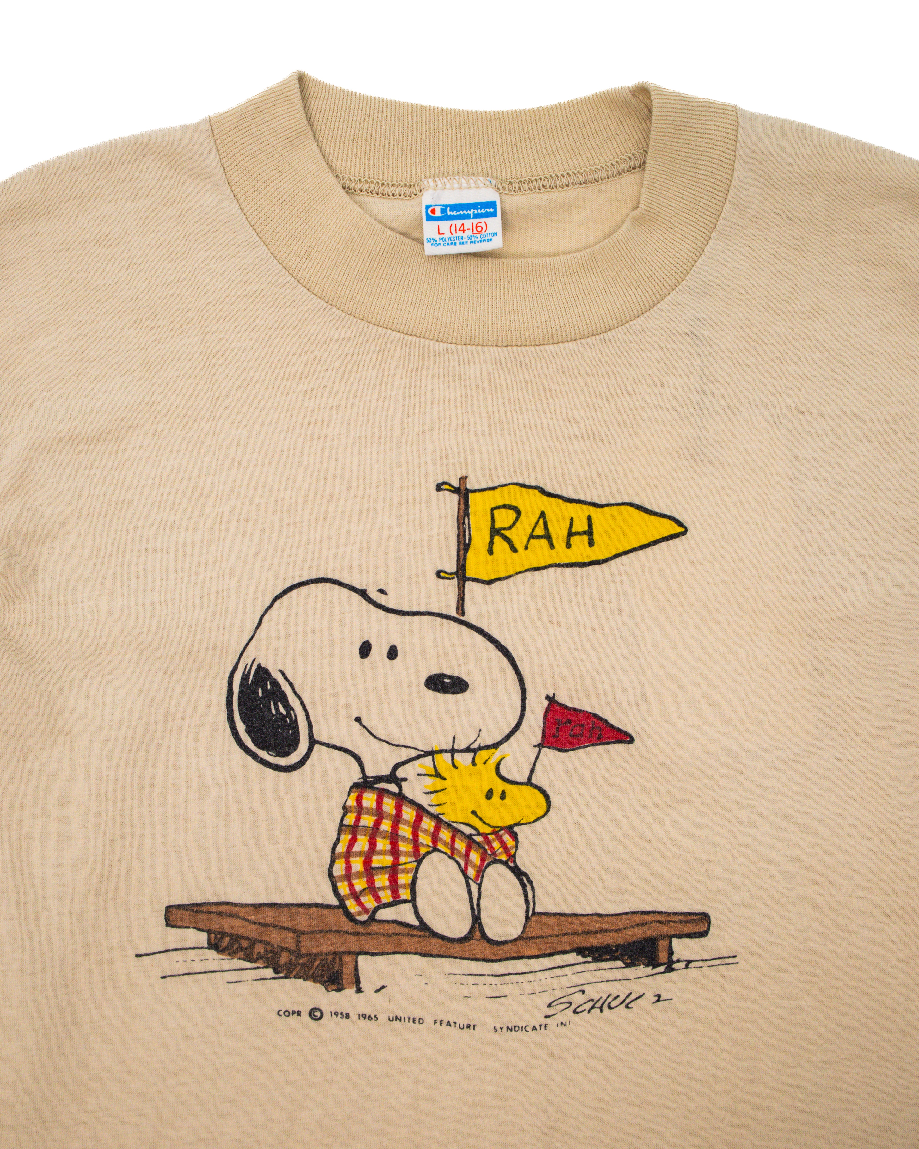 1970s Peanuts Snoopy/Woodstock RAH Kids L/S T