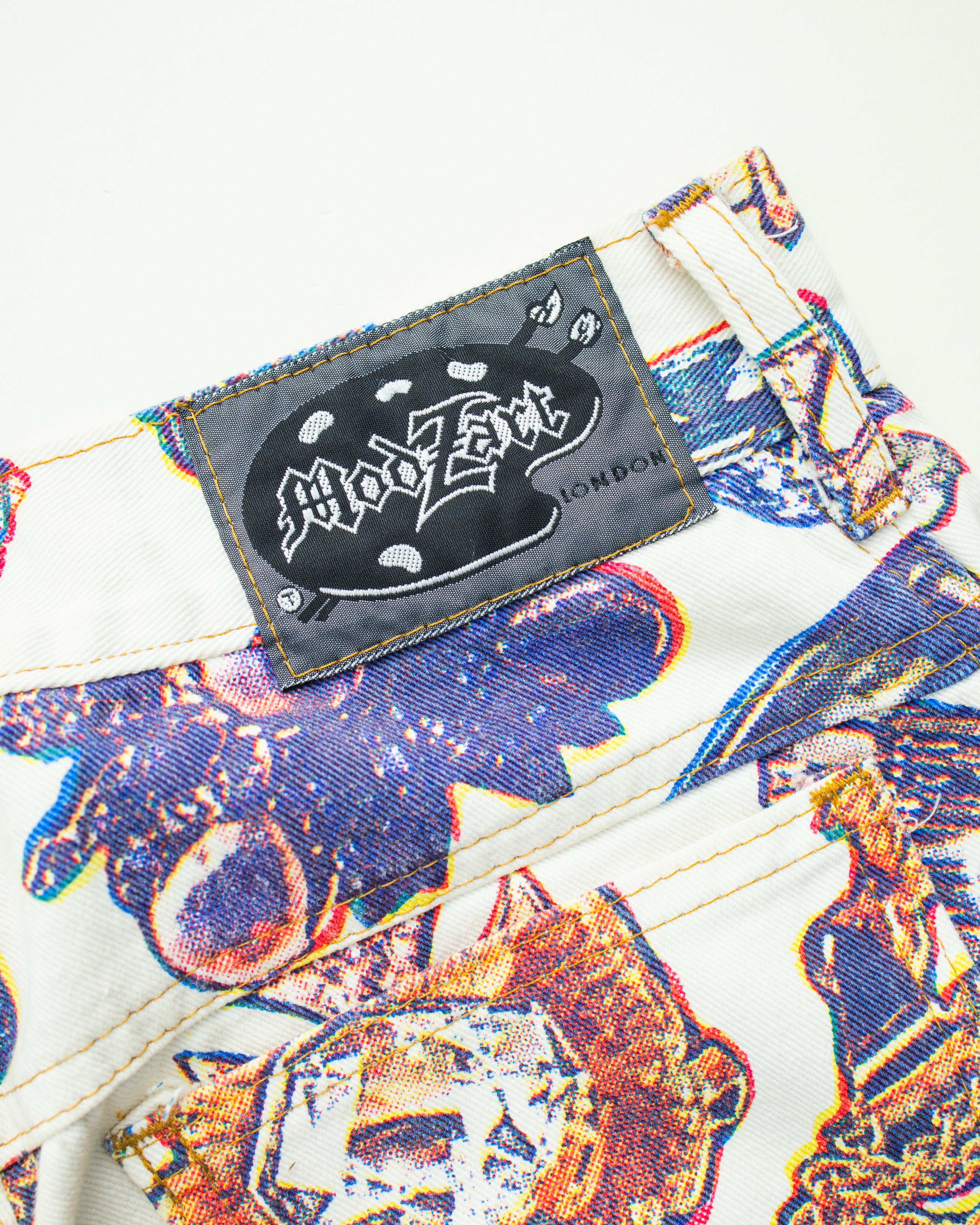 Vintage Modzart London Bijou Print Denim Pants