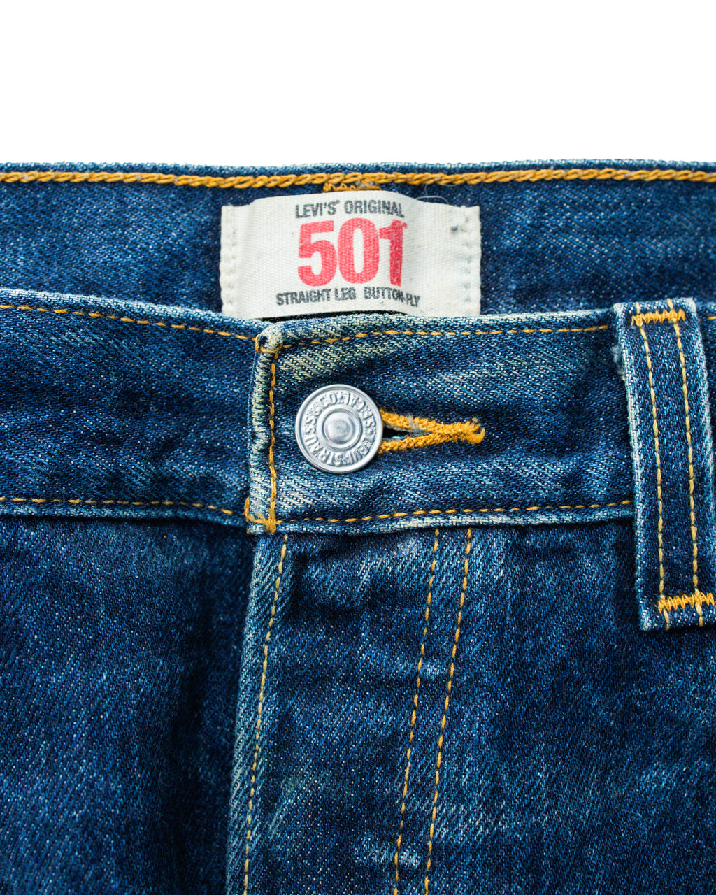 2000s Levi's 501 Dark Wash Denim W/ Wallet Wear (34x30)