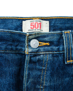 2000s Levi's 501 Dark Wash Denim W/ Wallet Wear (34x30)