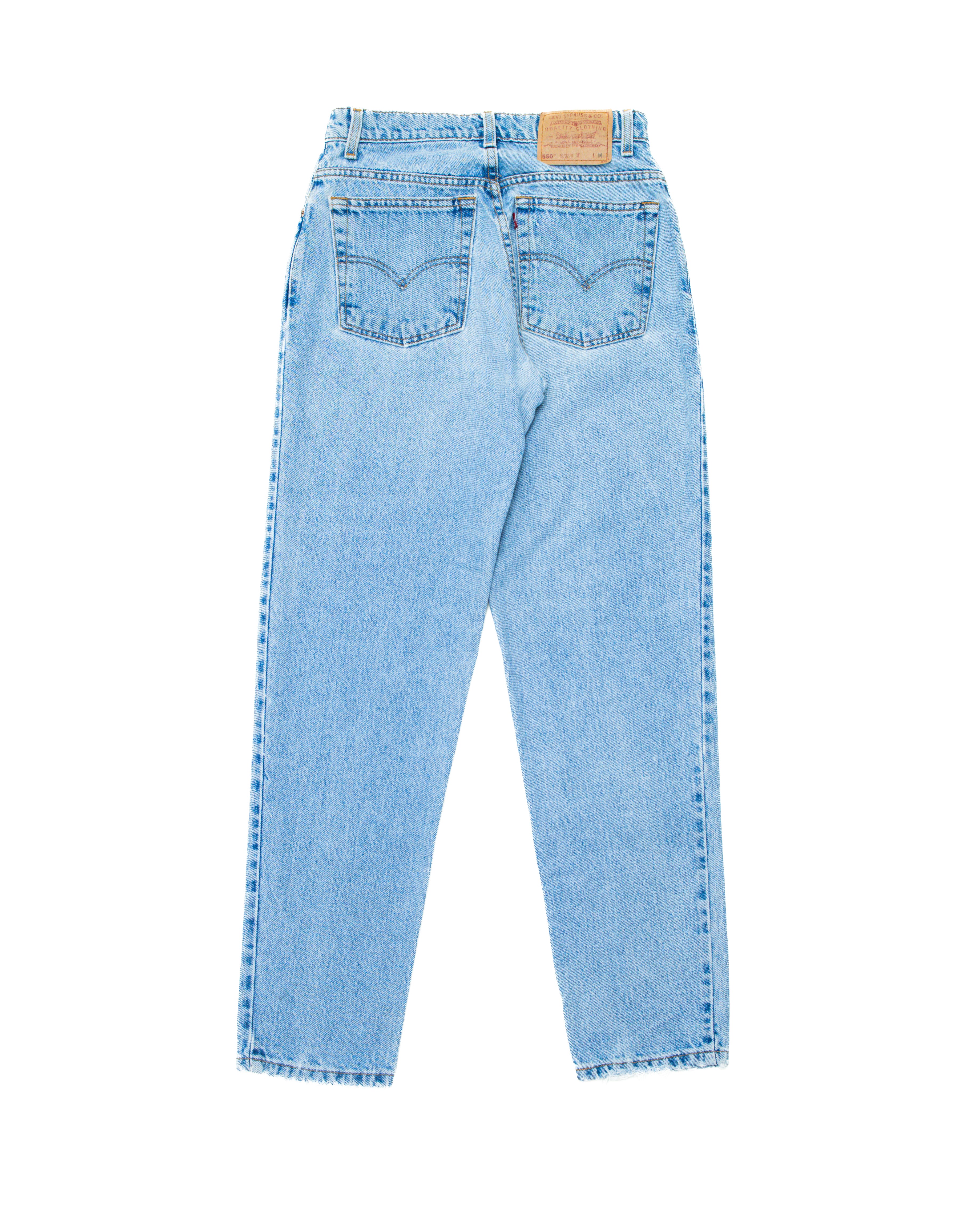 1990s Levi's 550 Relaxed Taper Fit Light Wash Denim (26x30)