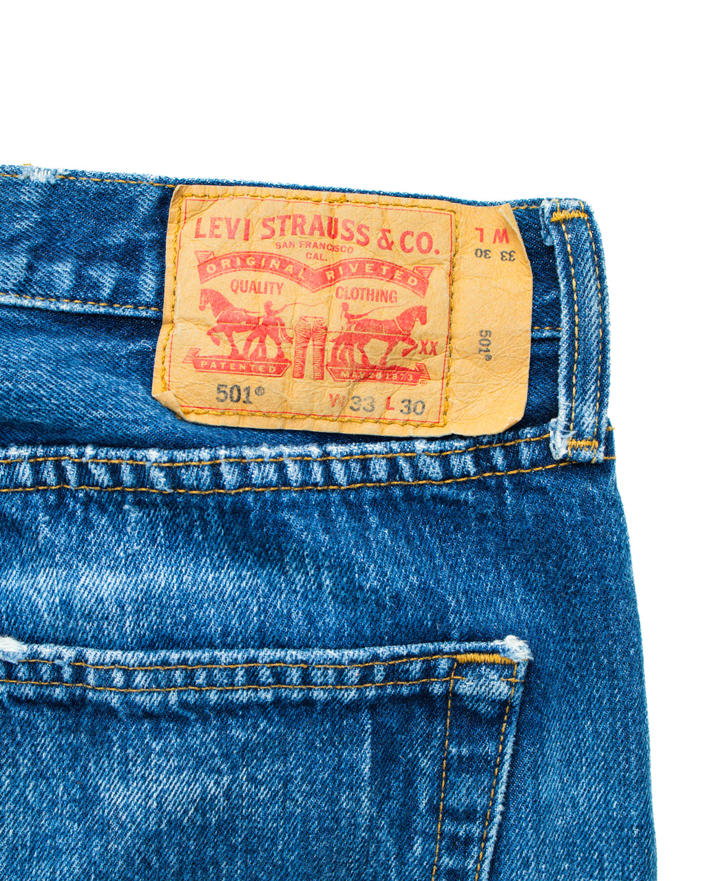 2000s Levi's 501 Medium Wash W/ Light Wear (33x30)