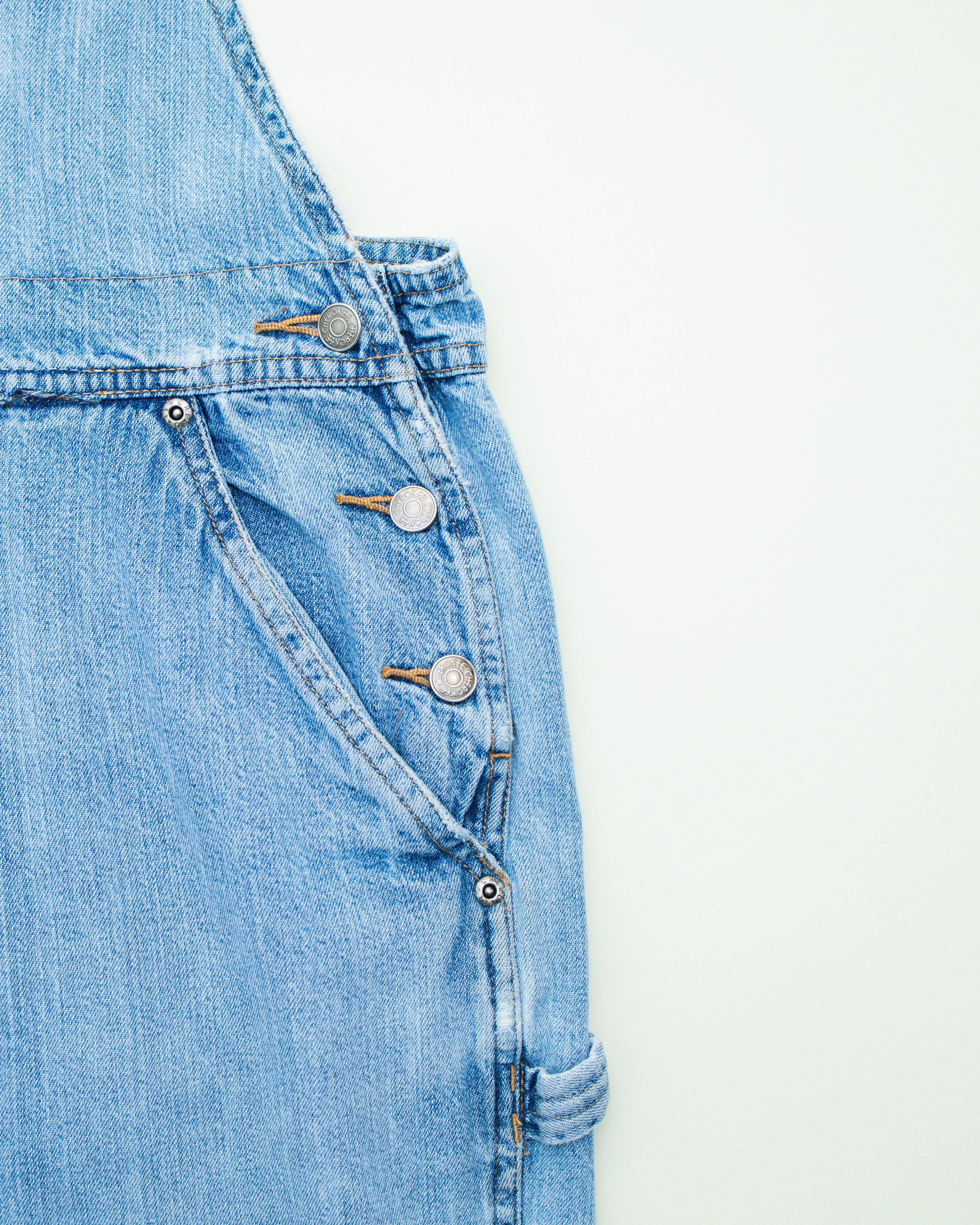 1990s Cherokee Light Denim Overalls (XL 38x30)