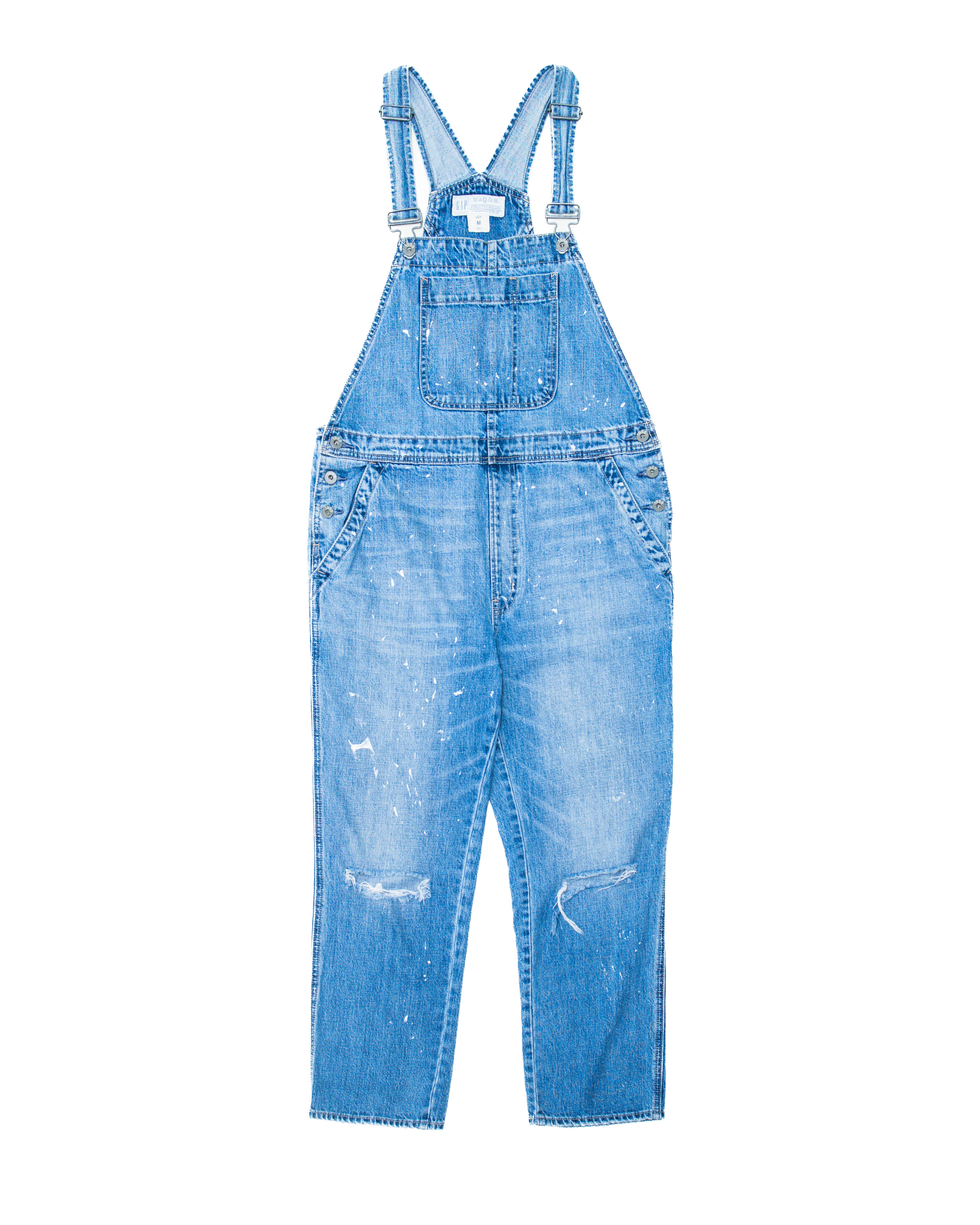 2000s GAP Paint Splatter Denim Overalls (M 34x30)