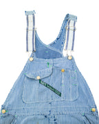Key Imperial Hickory Striped Railroad Overall w/ Repairs