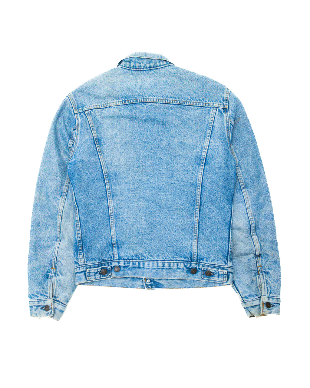 1980s Levi's Striped Blanket Lined Trucker Light Wash