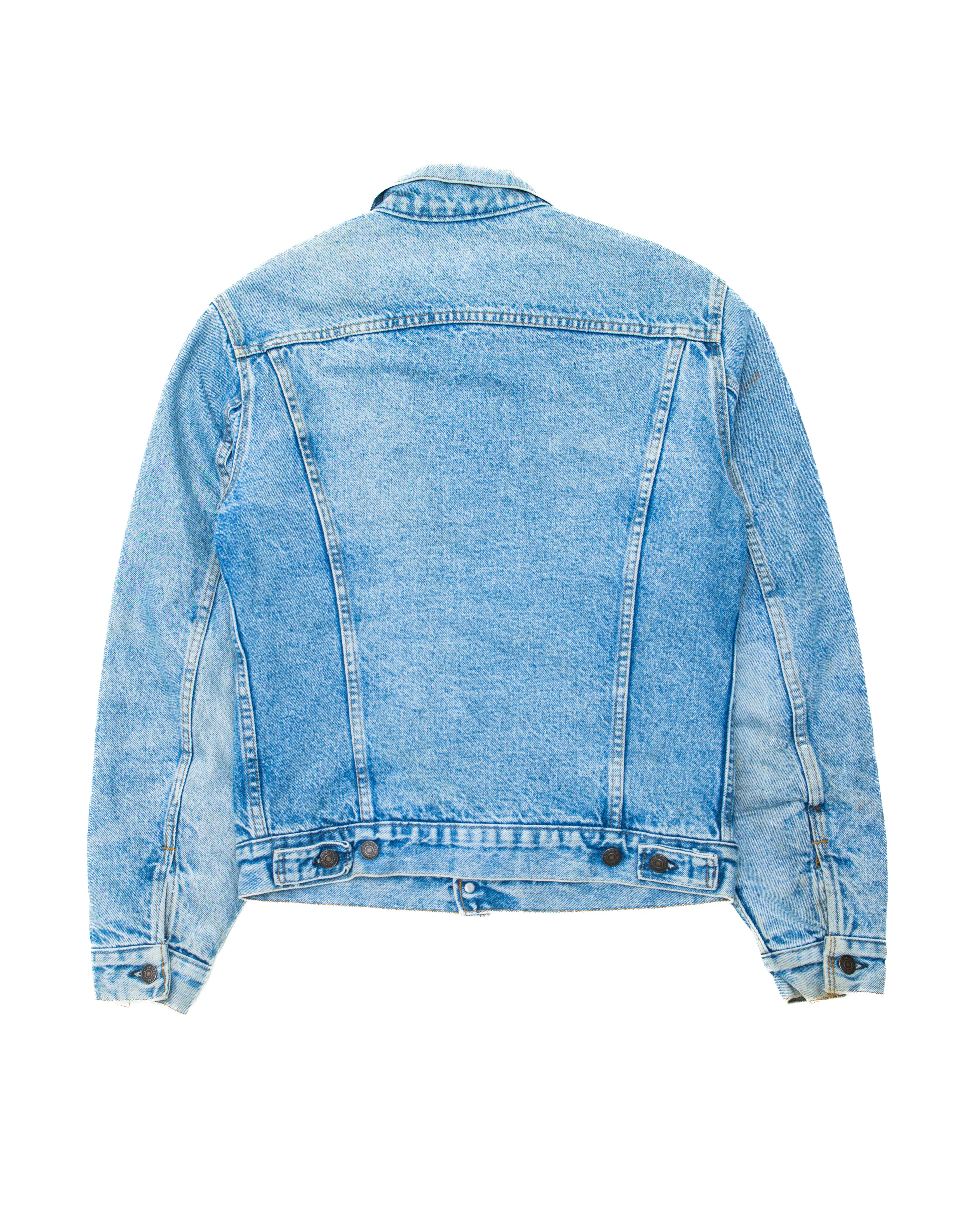 1980s Levi's Striped Blanket Lined Trucker Light Wash