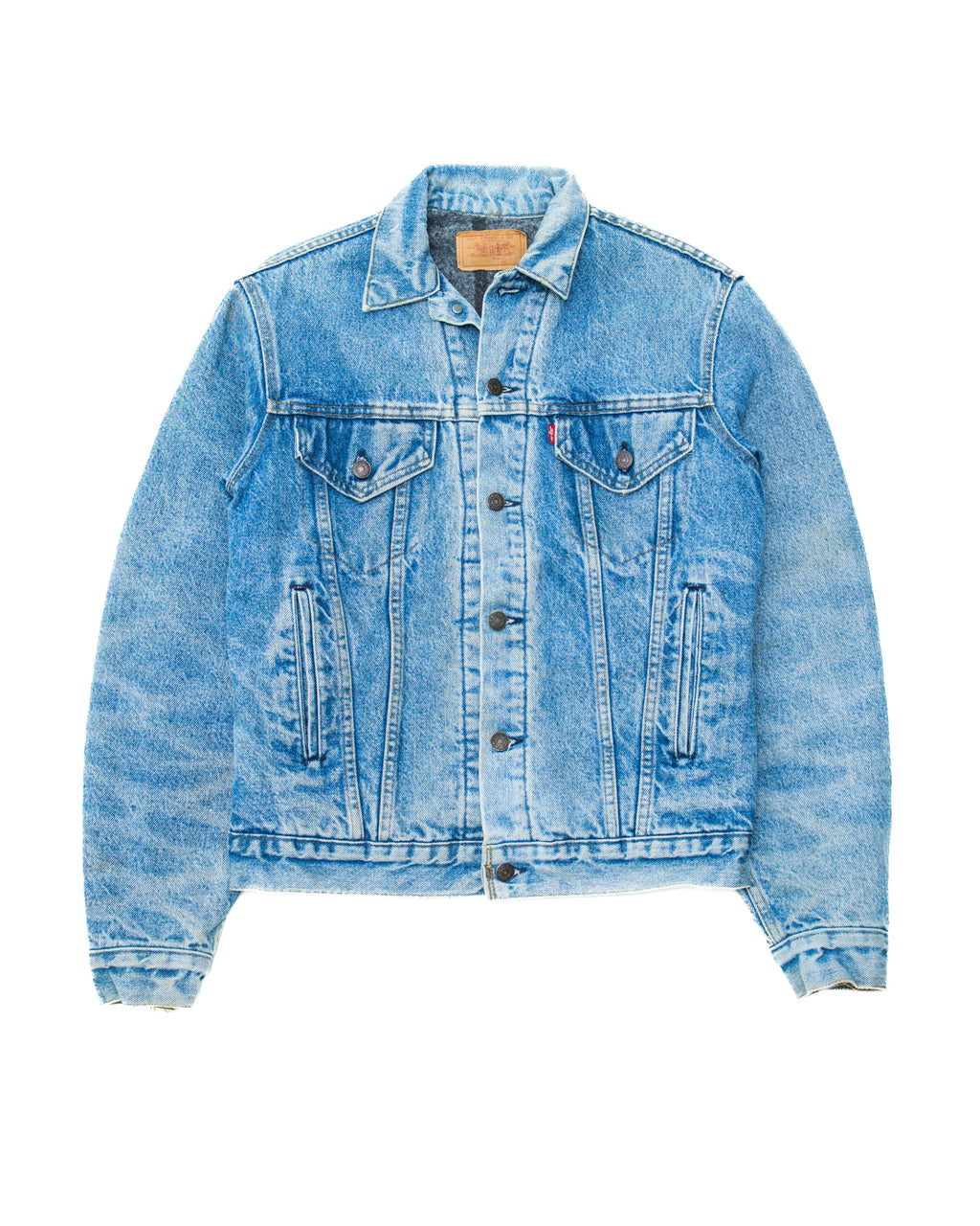 1980s Levi's Striped Blanket Lined Trucker Light Wash