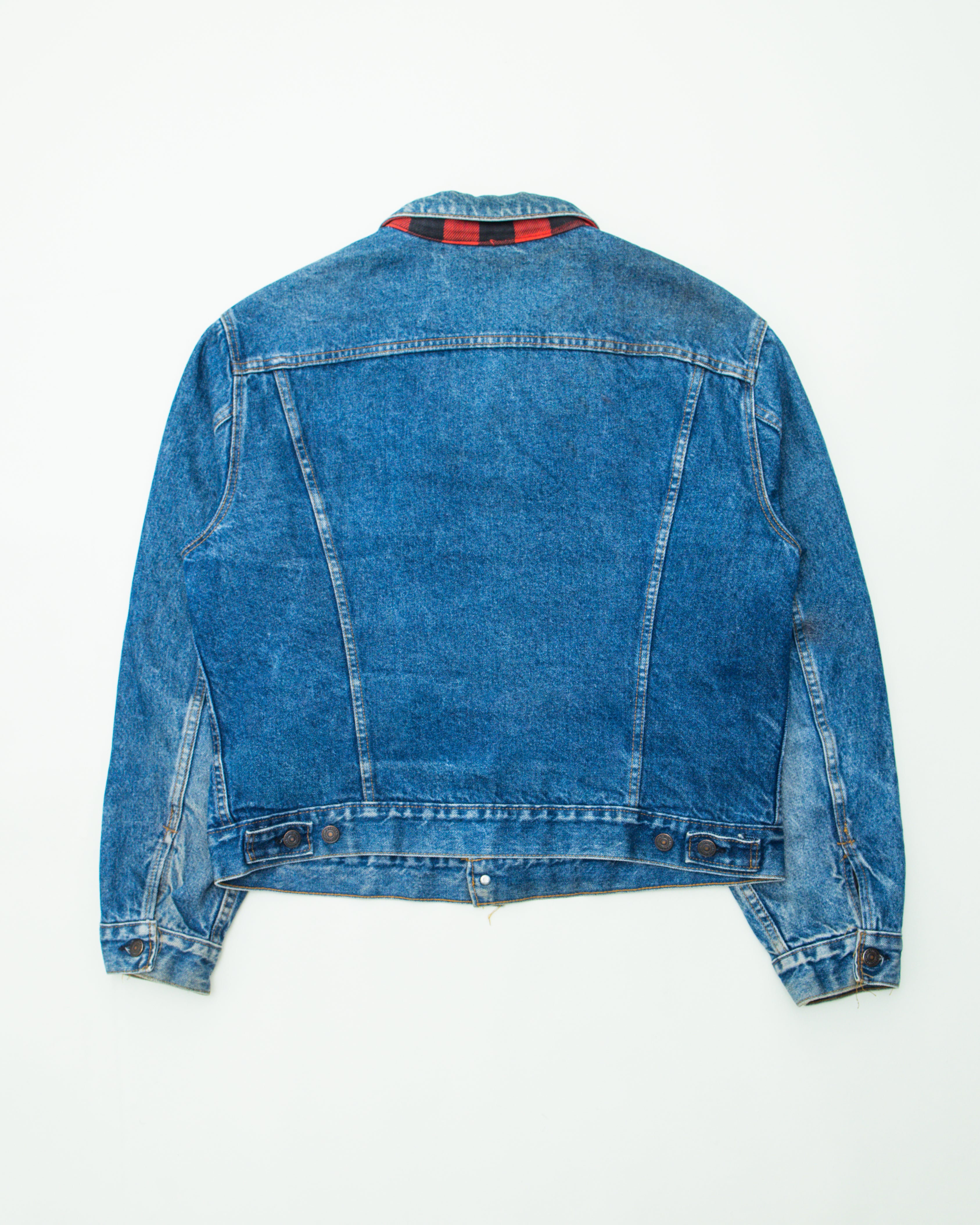 1980s Levi's Buffalo Plaid Trucker Jacket 46