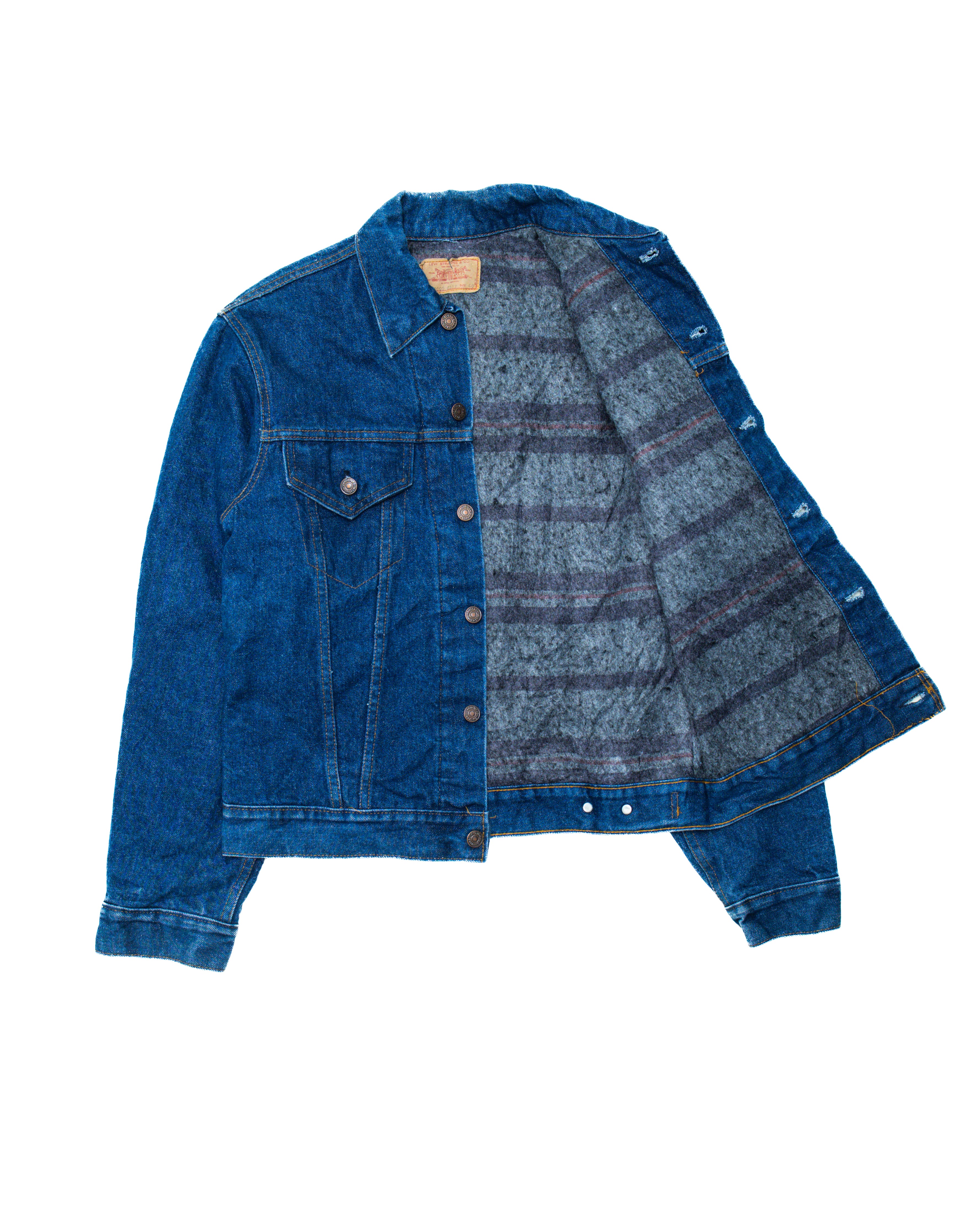 1980s Levi's Striped Blanket Lined Trucker 40