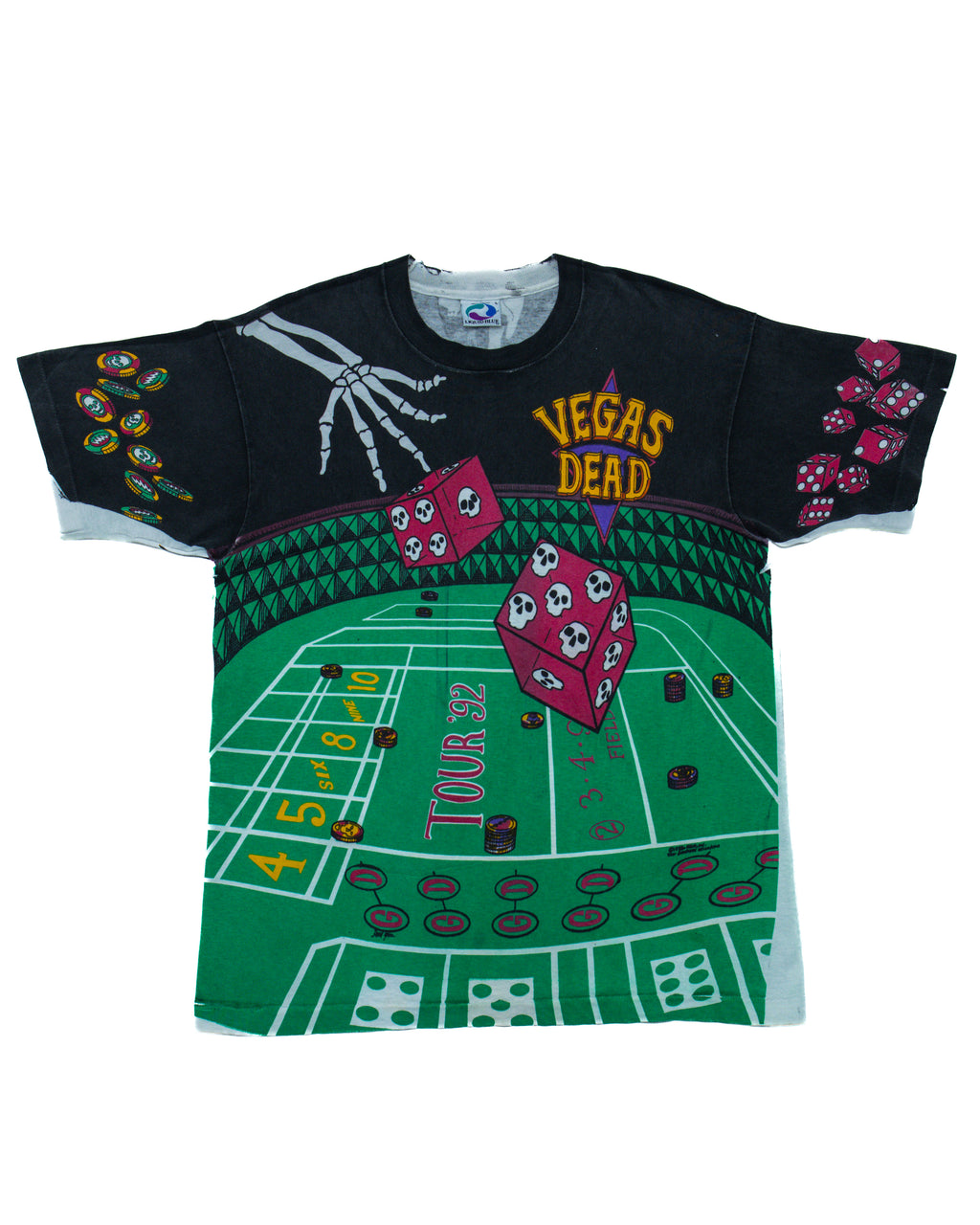 1992 Grateful Dead 'Vegas Dead' Casino Chips AOP T