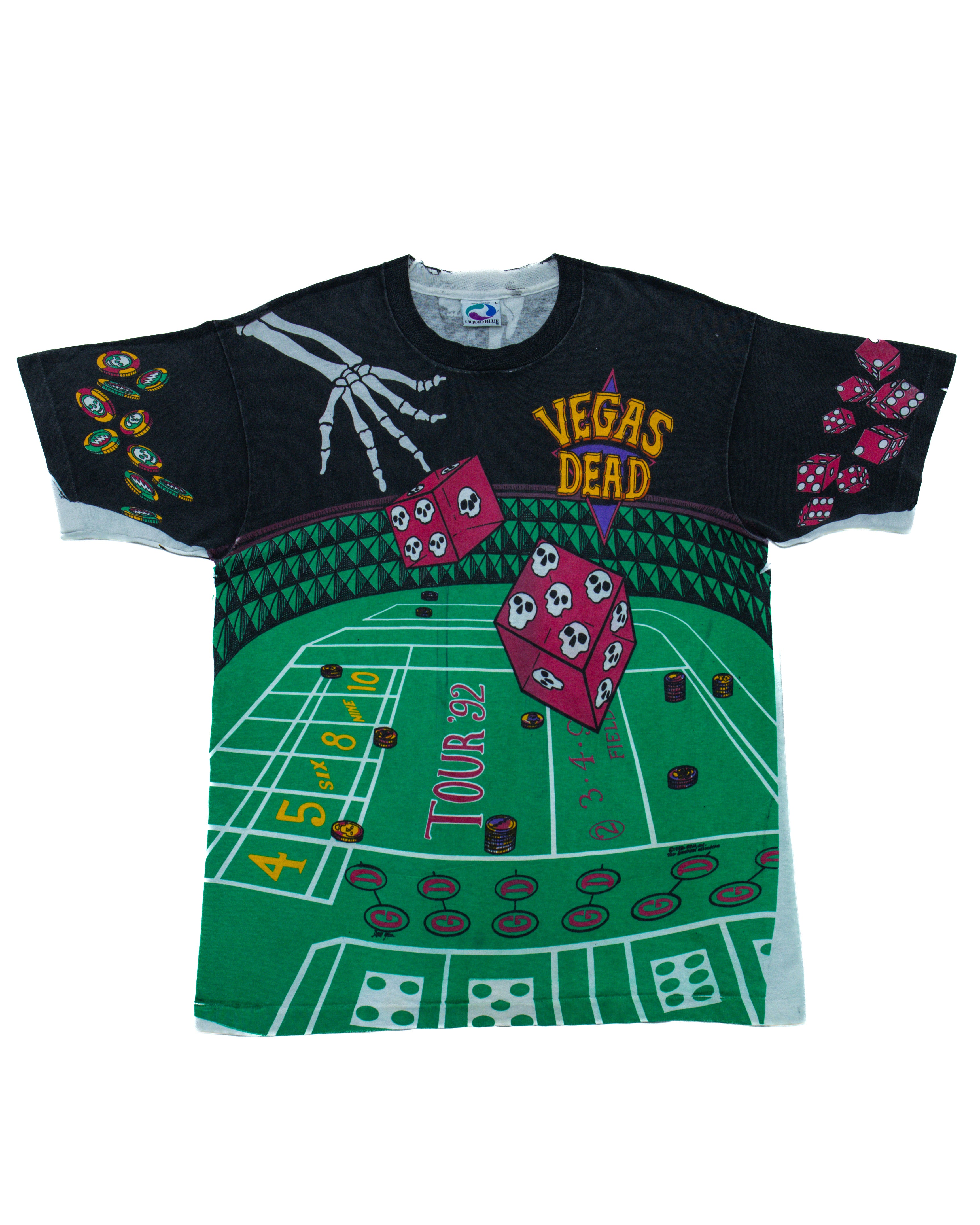 1992 Grateful Dead 'Vegas Dead' Casino Chips AOP T