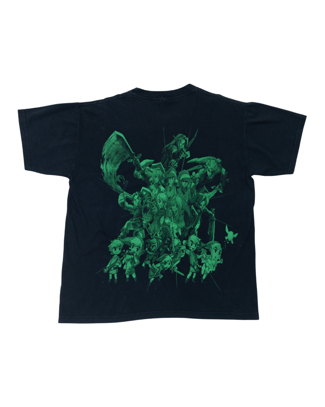 1990s Legend of Zelda Link Glitter Print T