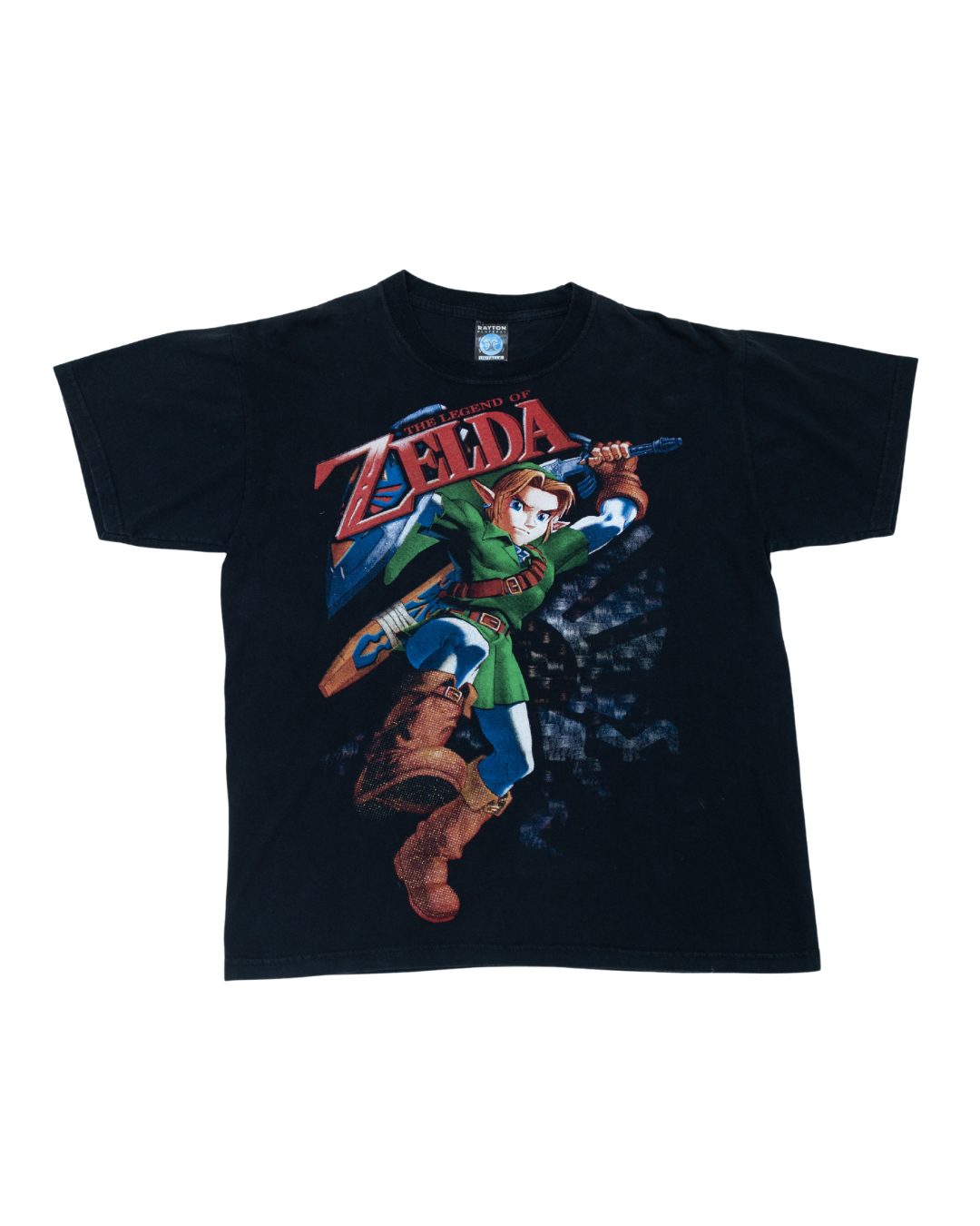 1990s Legend of Zelda Link Glitter Print T