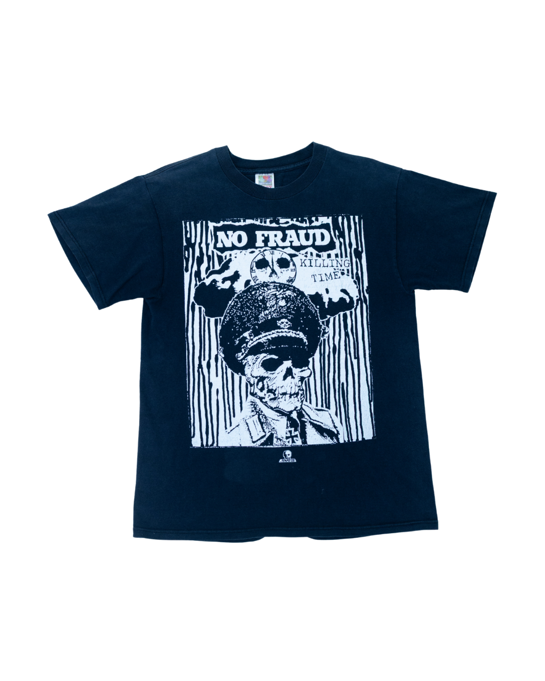 1990s No Fraud Skull Skates Killing Time Poster T