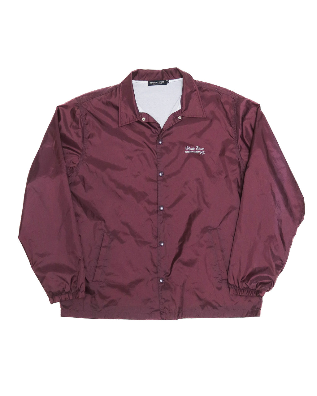UNDERCOVERISM 'U' LOGO BURGUNDY COACHES JACKET