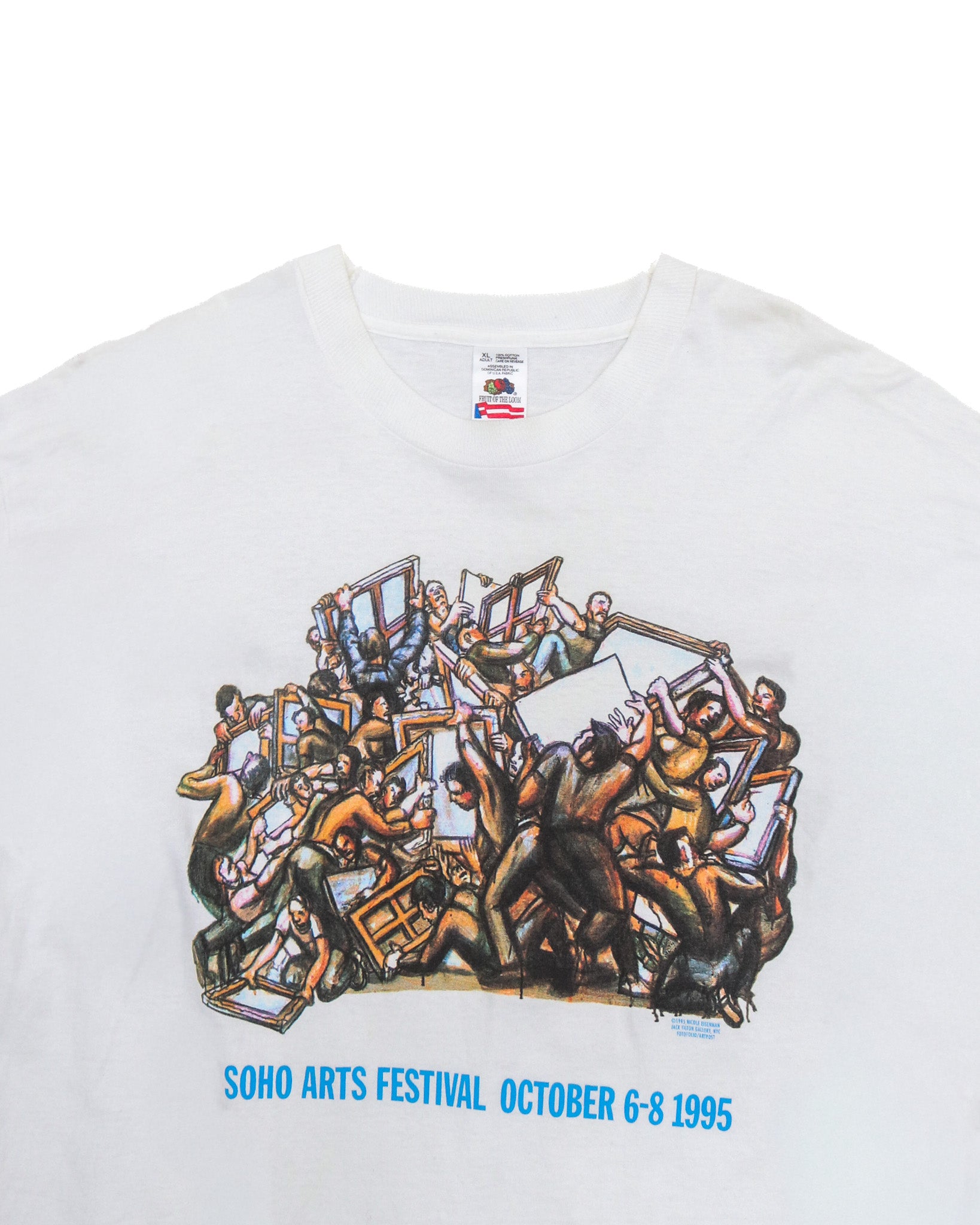 FRUIT OF THE LOOM NICOLE EISENMAN 1995 SOHO ARTS FESTIVAL TEE
