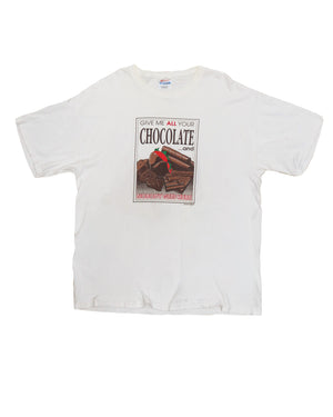 HANES HEAVYWEIGHT 'GIVE ME ALL YOUR CHOCOLATE' GRAPHIC TEE