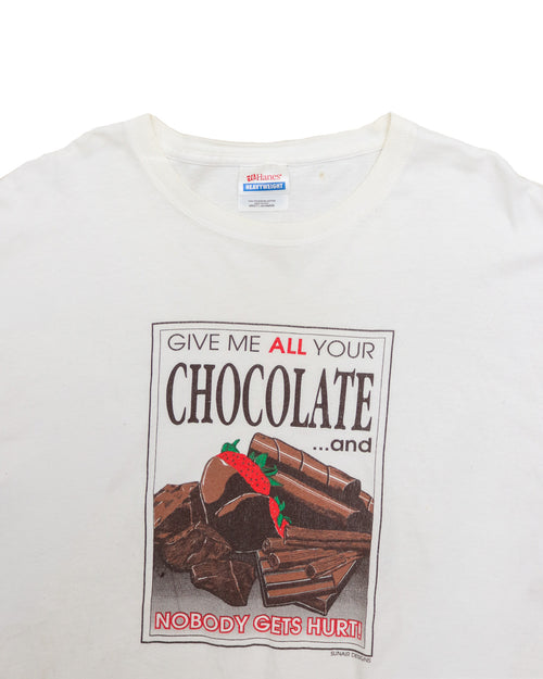 HANES HEAVYWEIGHT 'GIVE ME ALL YOUR CHOCOLATE' GRAPHIC TEE