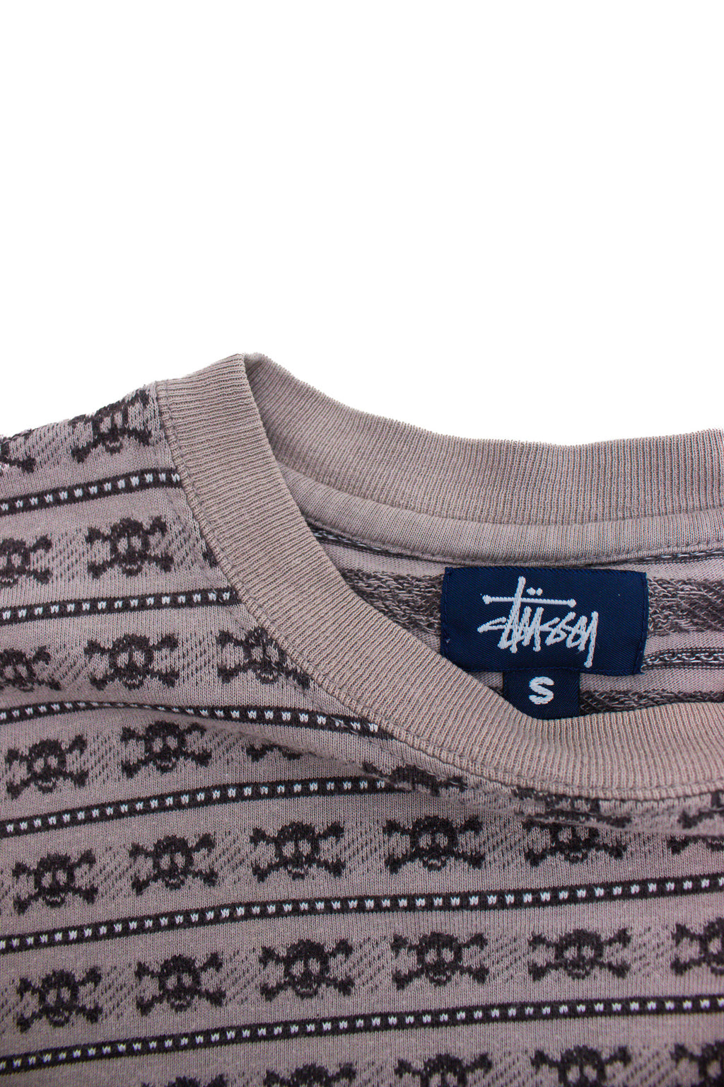 STÜSSY SKULLS AND STRIPES KNIT TEE