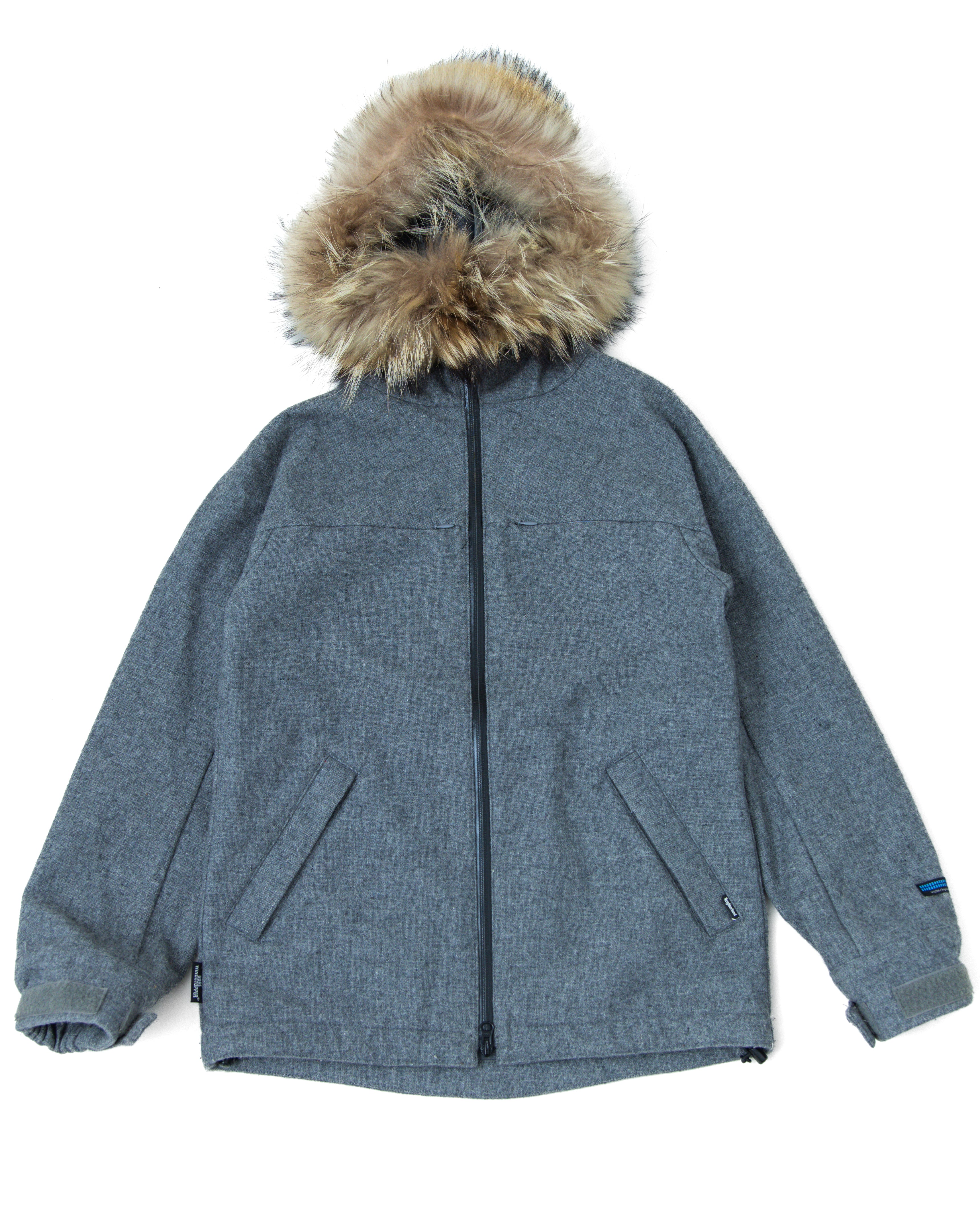 2005 Neighborhood Wool Grey Hooded Parka